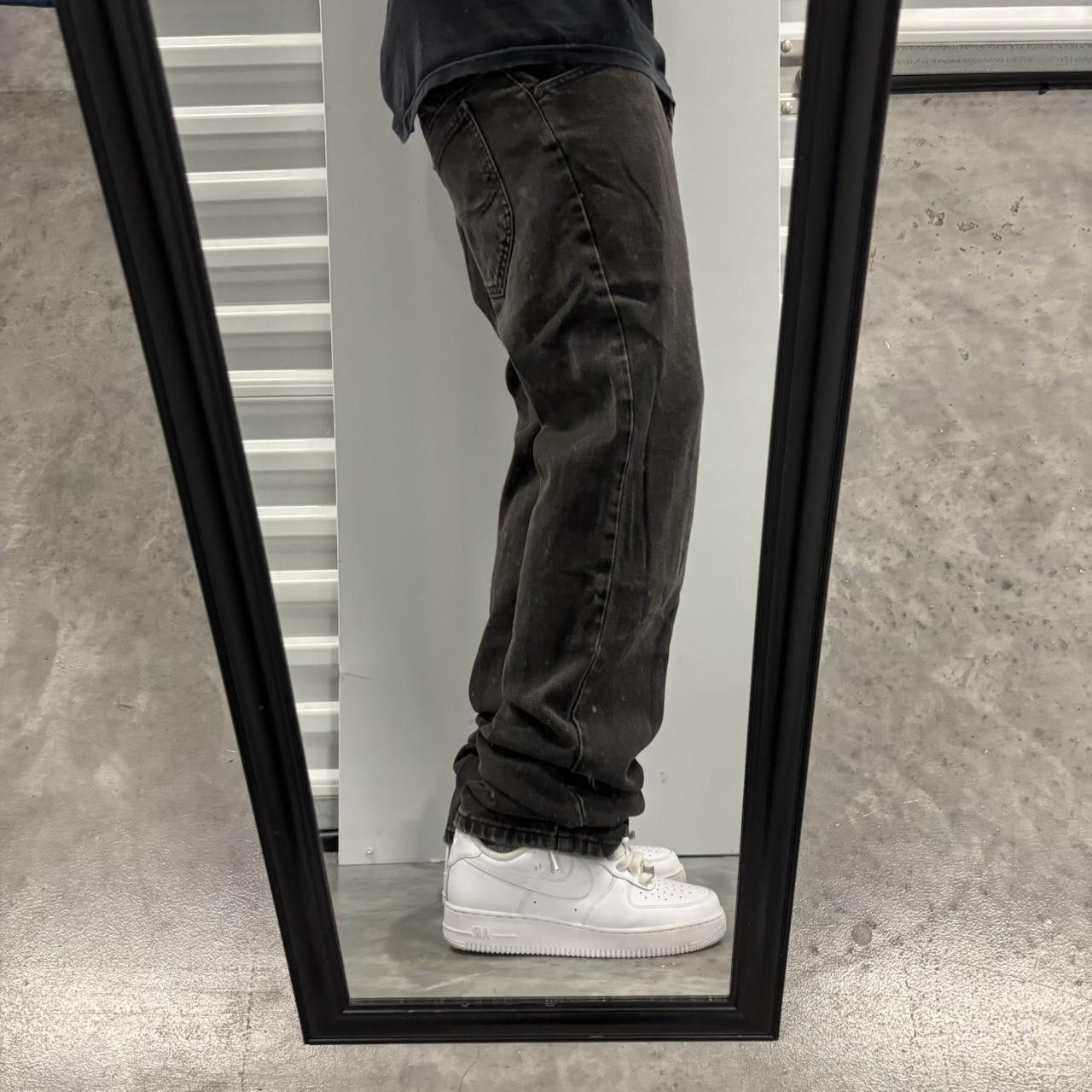 Japanese Brand × Vintage Crazy Vintage Y2K/2000s Grunge Faded Black Denim Jeans! Size US 32 / EU 48 - 2 Thumbnail