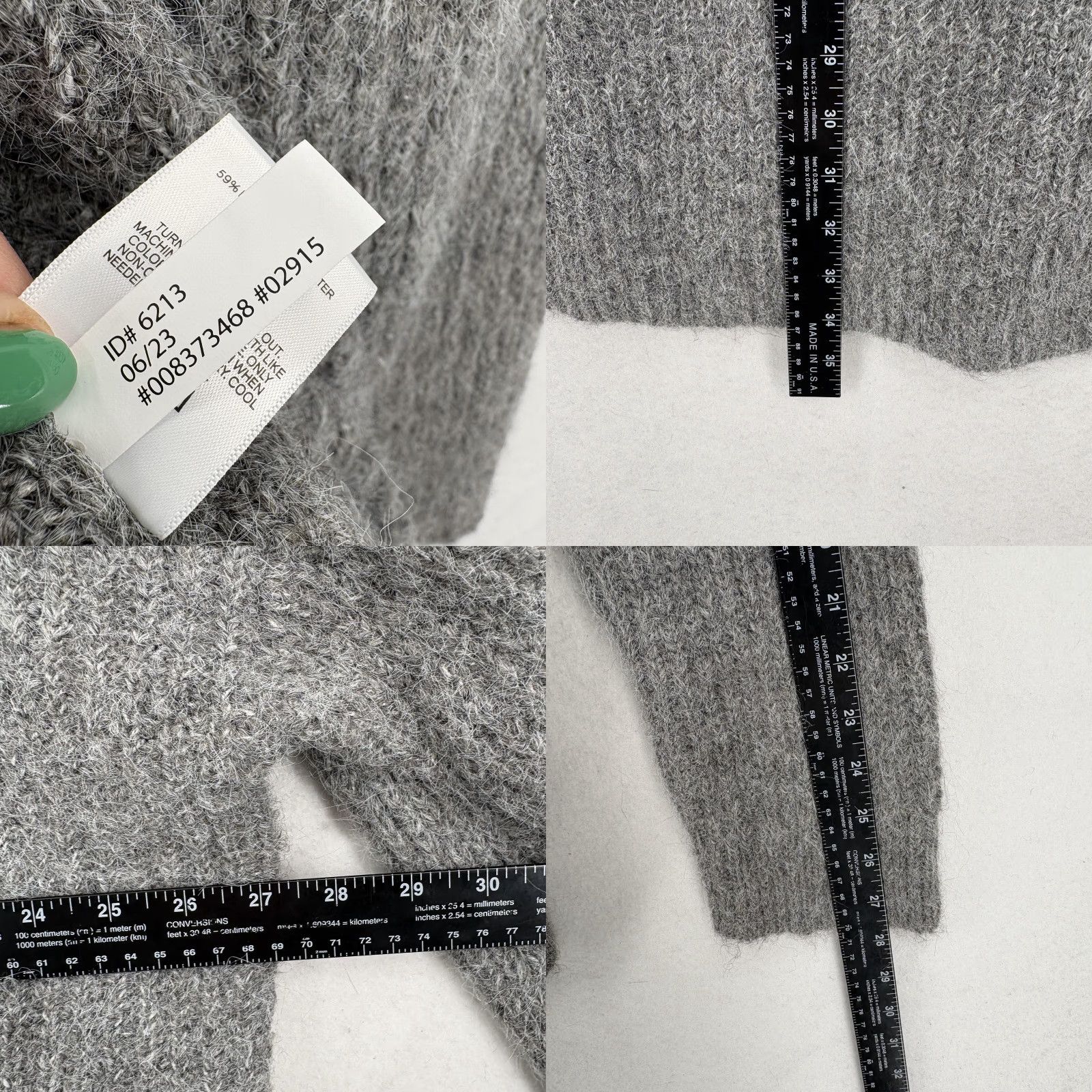 Express Express Sweater Tunic Womens XL Gray Chunky Knit 1/4 Zip Mock Neck Cozy Preppy Size XL / US 12-14 / IT 48-50 - 8 Thumbnail