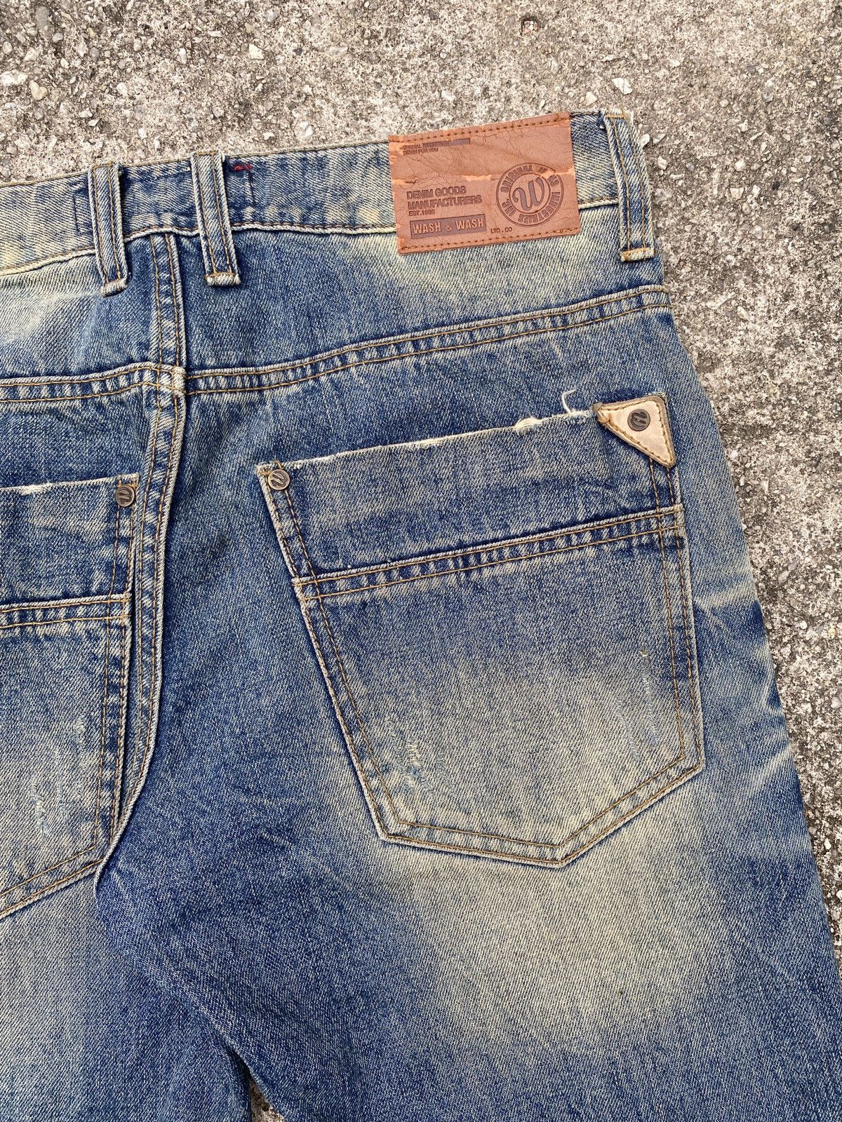 Japanese Brand 2000s - Wash & Wash Rusty Distressed Claws Mark Jeans Size US 32 / EU 48 - 16 Thumbnail