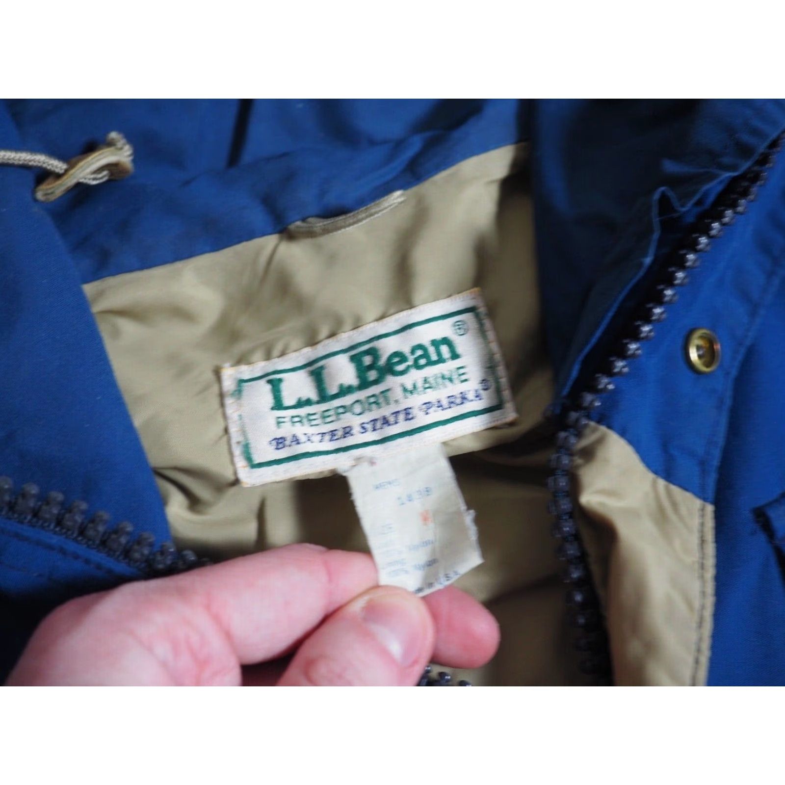 Vintage VTG 70s LL Bean Baxter State Parka Navy Blue Outdoor Shell Jacket Mens M USA Parka Nylon 70s Outdoor Mens M Blue LL Bean Jacket Parka Vintage Brown? Size US M / EU 48-50 / 2 - 6 Thumbnail