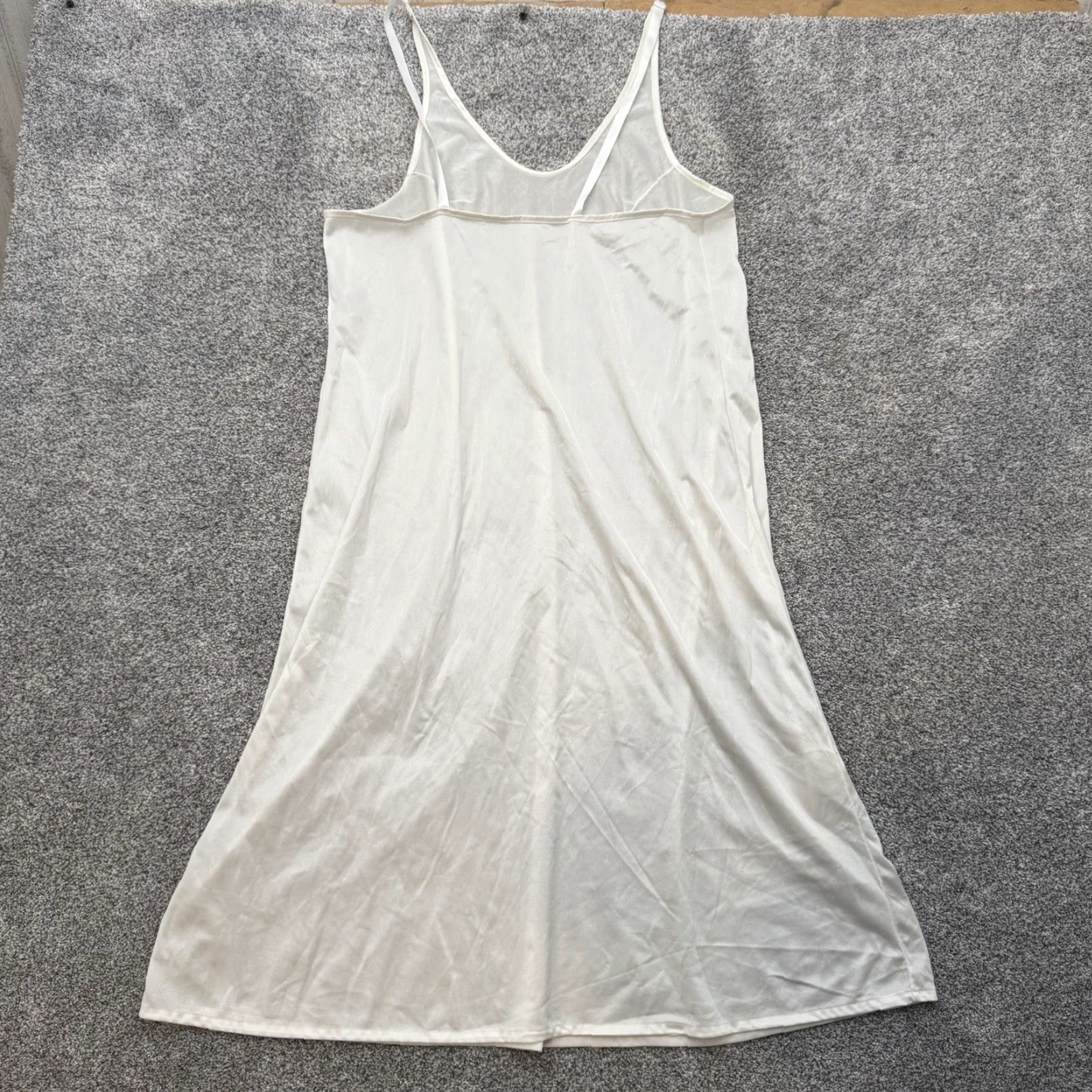 Vintage VINTAGE Velrose Slip Dress L White Satin 80s 90s Womens Adjustable Strap Boudoir Old Money Full Slip Size L / US 10 / IT 46 - 5 Thumbnail