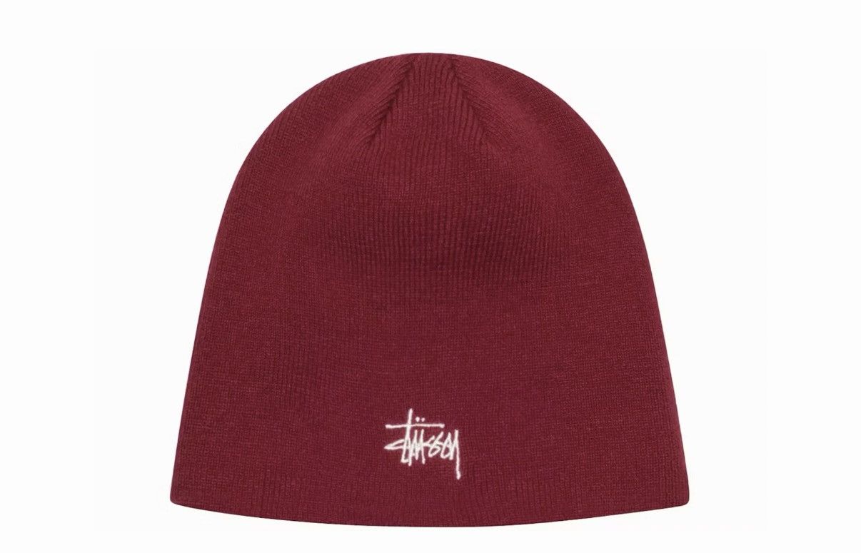 Stussy Stussy Basic Skullcap Beanie - Wine Size ONE SIZE - 1 Preview