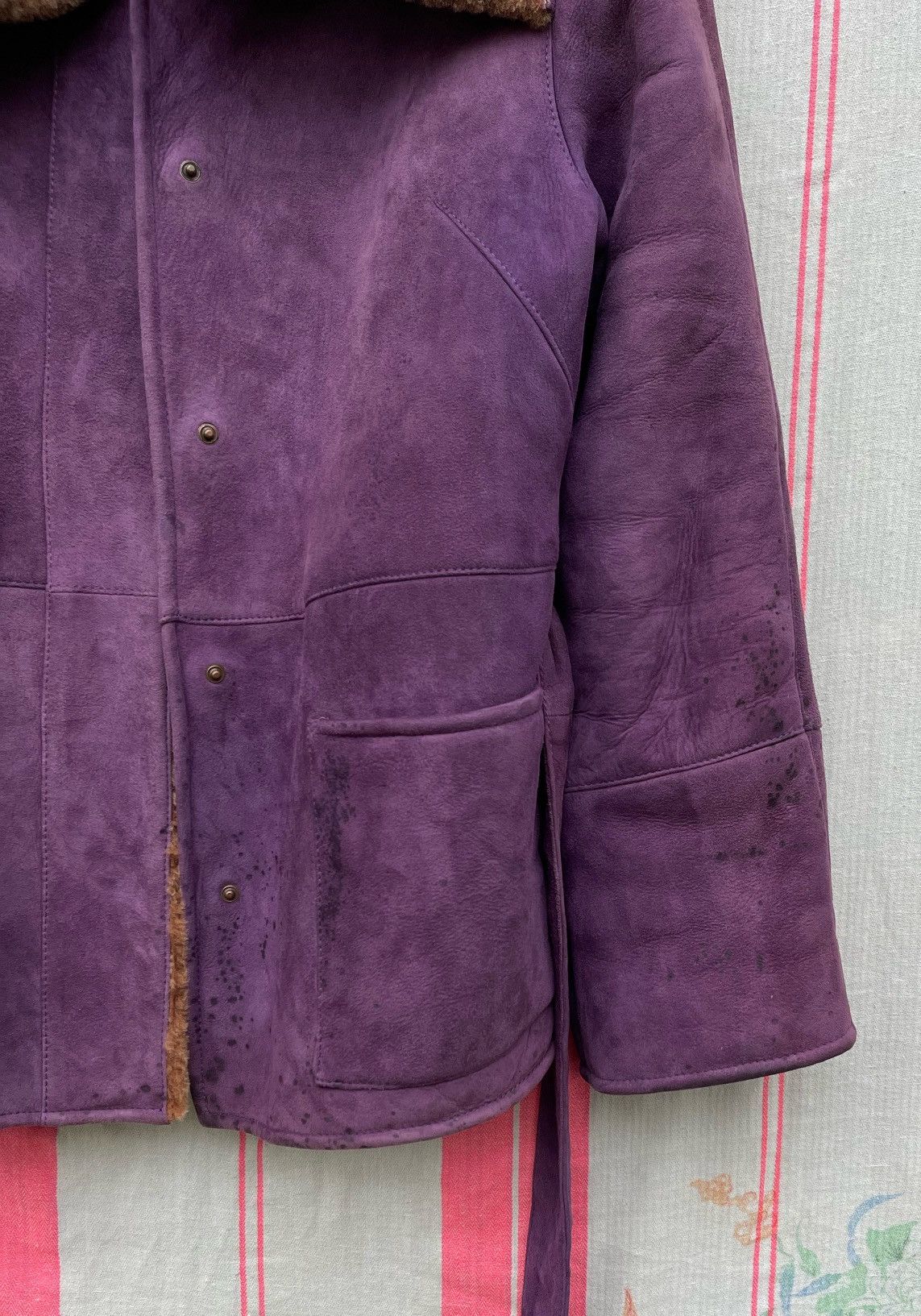 Salvatore Ferragamo 🔥RARE🔥 Salvatore Ferragamo Italy Sherling Leather Jacket Size US S / EU 44-46 / 1 - 11 Thumbnail