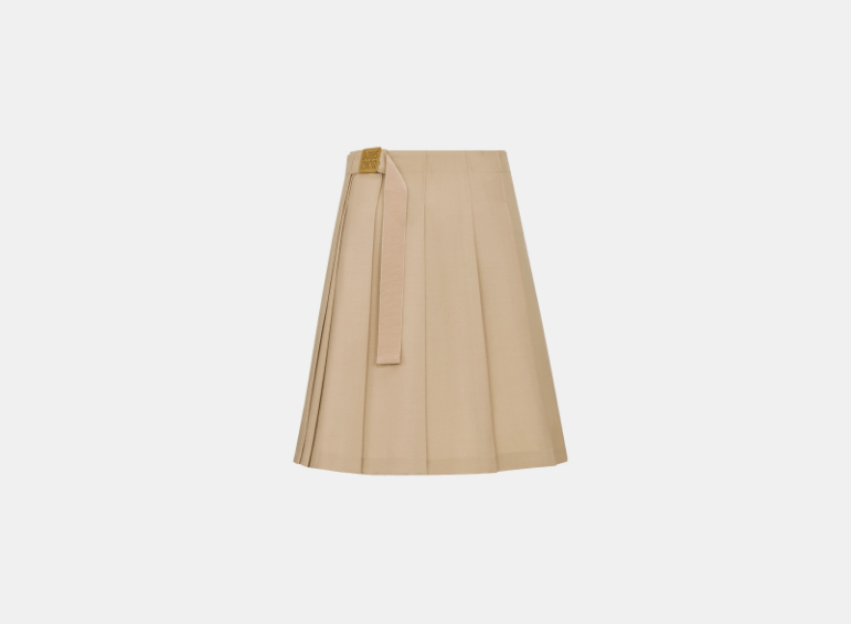 Dior o1w1db11225 451J25 Mini Skirt in Beige Size 30" / US 8 / IT 44 - 2 Thumbnail