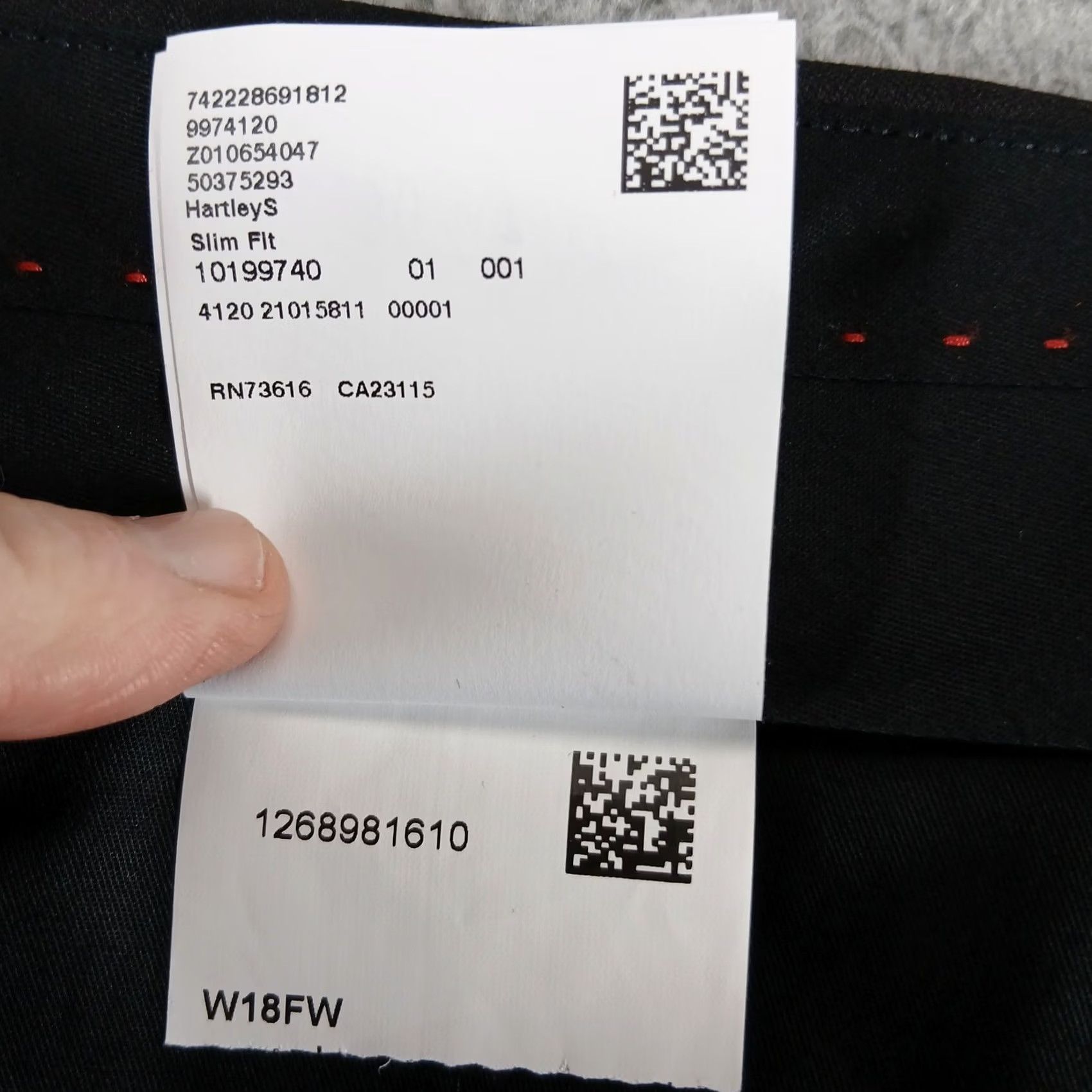 Hugo Boss HUGO BOSS Red Label Dress Pants Flat Front Slim Fit 34R Black Dress Pants Mens Slim Fit Black 34R Size US 34 / EU 50 - 7 Thumbnail