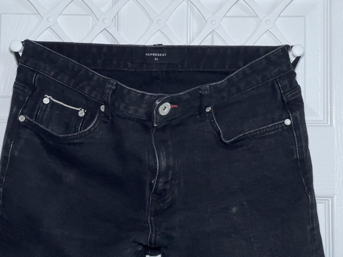 Represent Clo. Represent black denim with ankles zip. Size US 31 - 4 Thumbnail