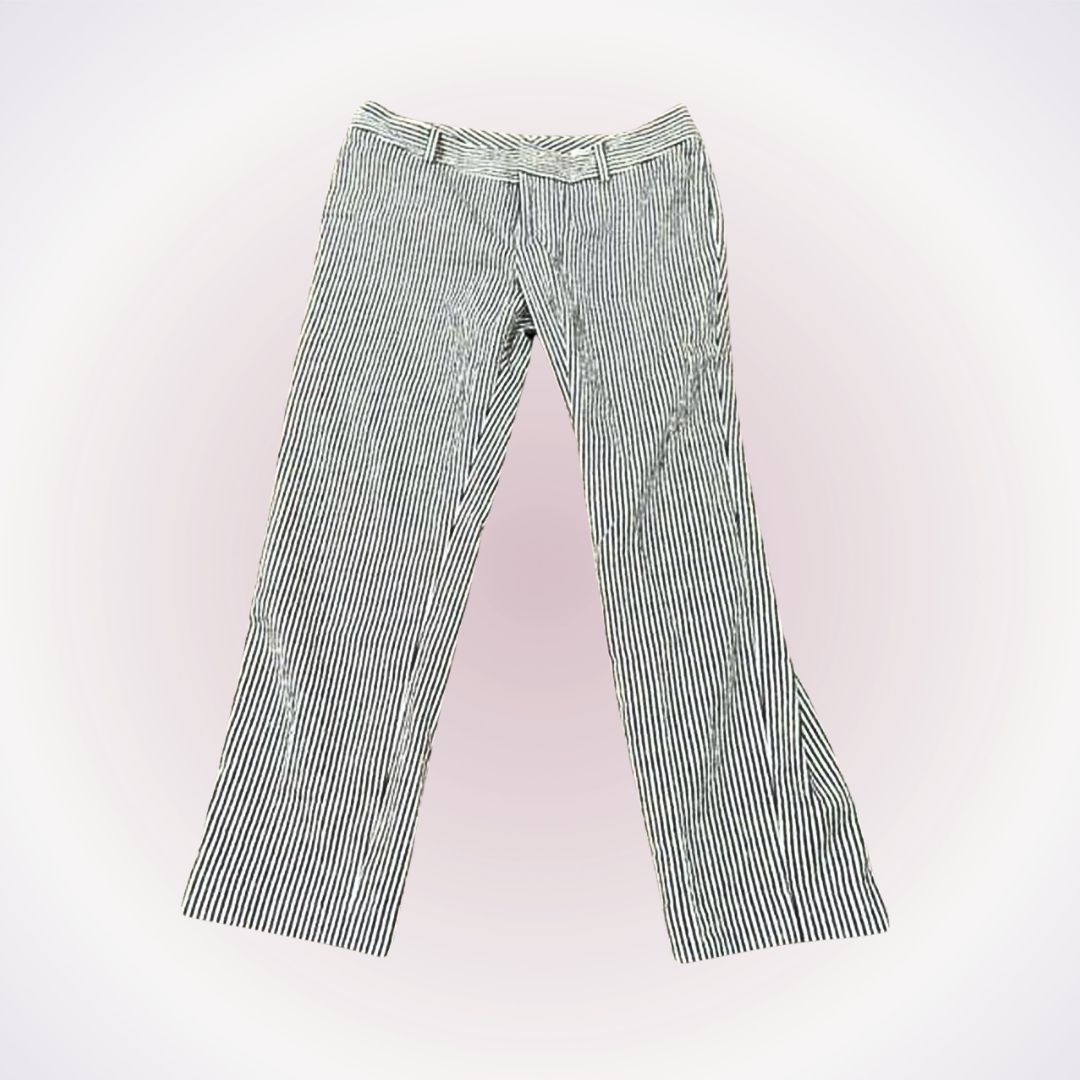 Club Monaco Club Monaco Striped Navy and White Trousers | Sz 4 Size 27" / US 4 / IT 40 - 1 Thumbnail