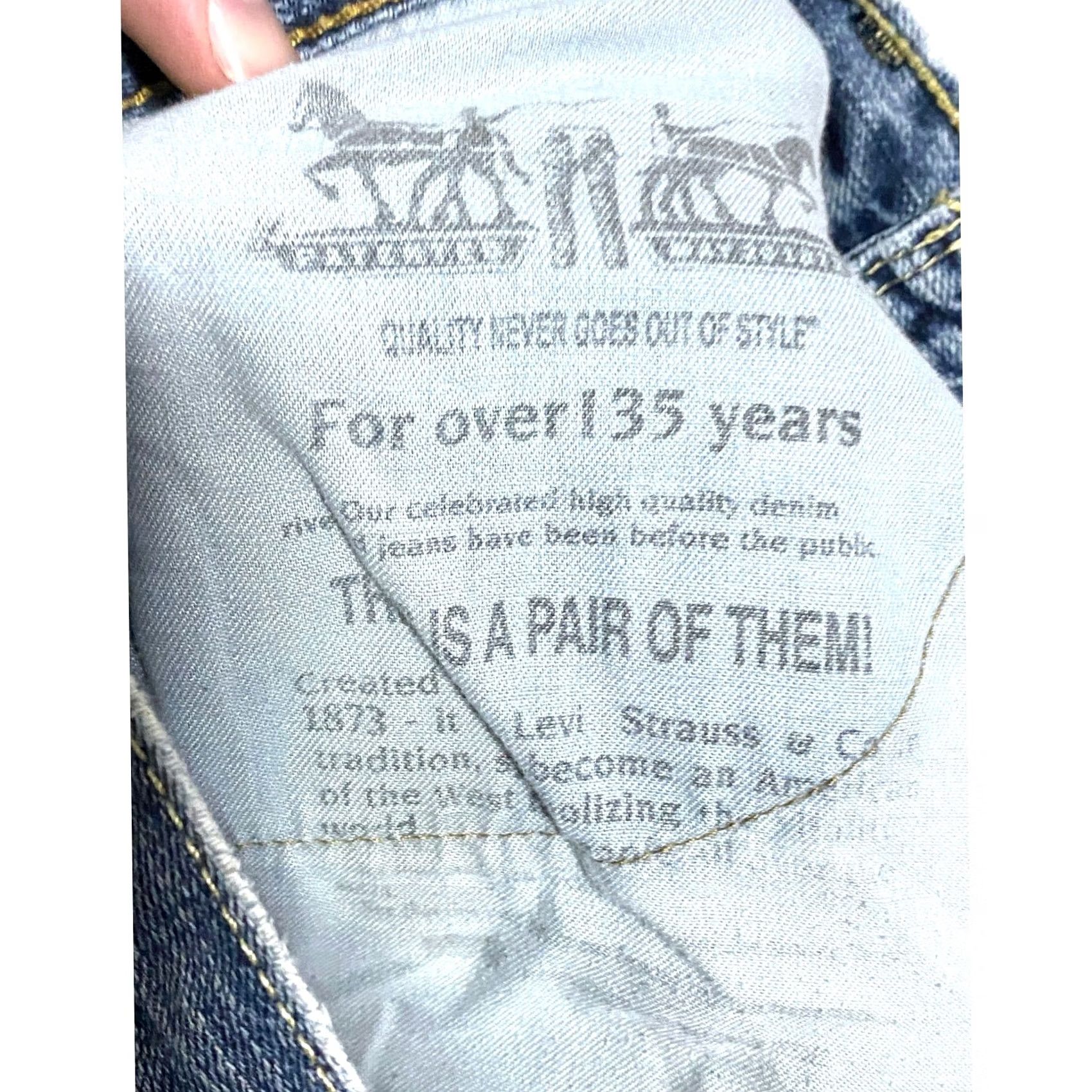 Levi's Levi's 569 Loose Fit Straight Jeans Mens 33x27.5 Distressed Ripped Grunge Y2K Jeans Men Denim Blue 5-Pocket Size US 32 / EU 48 - 7 Thumbnail