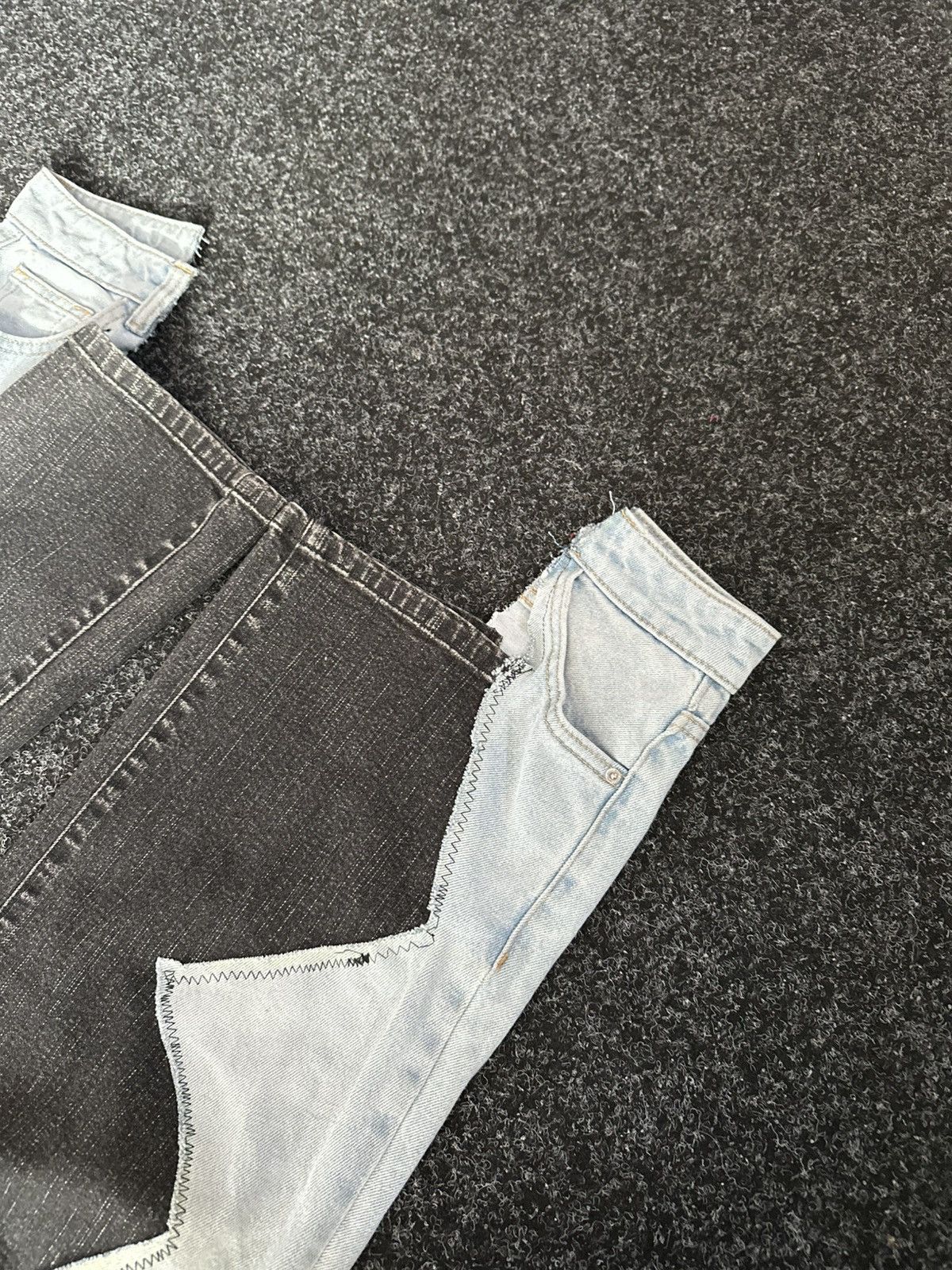 If Six Was Nine 🚨GRAIL CUSTOM DENIM JEANS 2in1 ULTRA BAGGY Y2K JAPANESE STYL Size US 30 / EU 46 - 6 Thumbnail