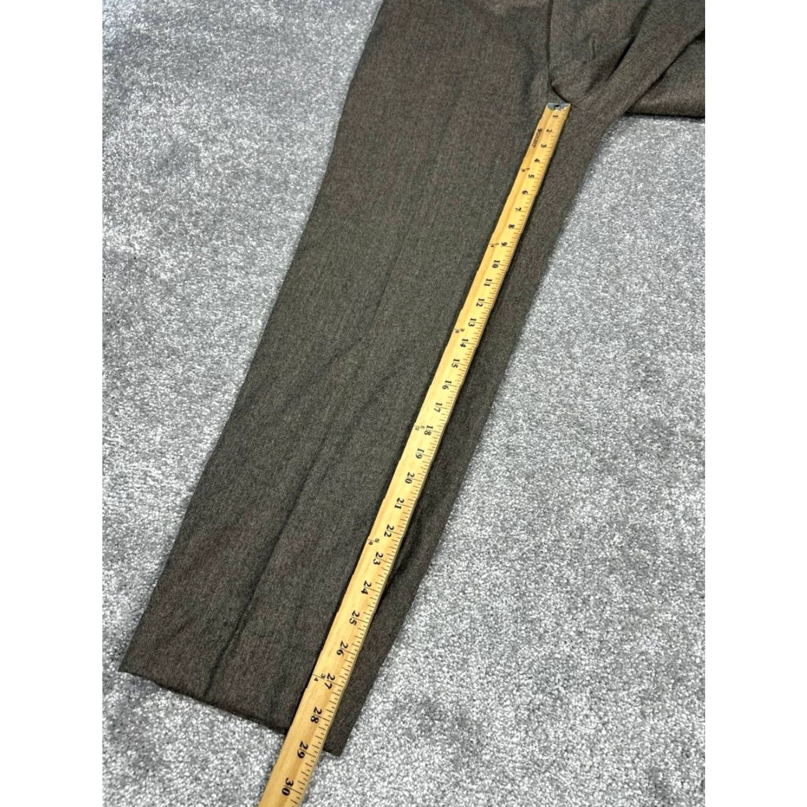 BREDA Leandro Bustos Dress Pants Mens 34 Brown Virgin Wool 90s Knit Flat Front Regular Full-Length 29in Inseam Pants Shirt? Size US 34 / EU 50 - 2 Thumbnail