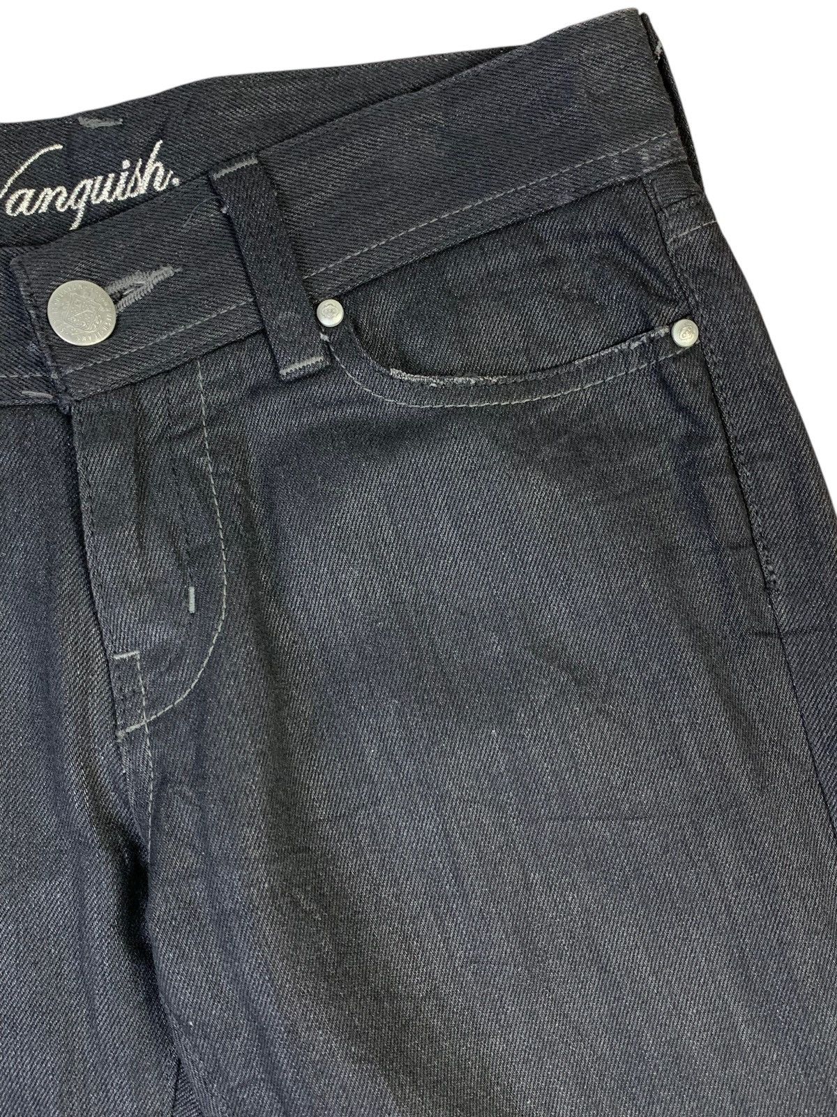 Vanquish Y2K 2000’s Vanquish Gold Japan Black Flare denim Size US 28 / EU 44 - 5 Thumbnail