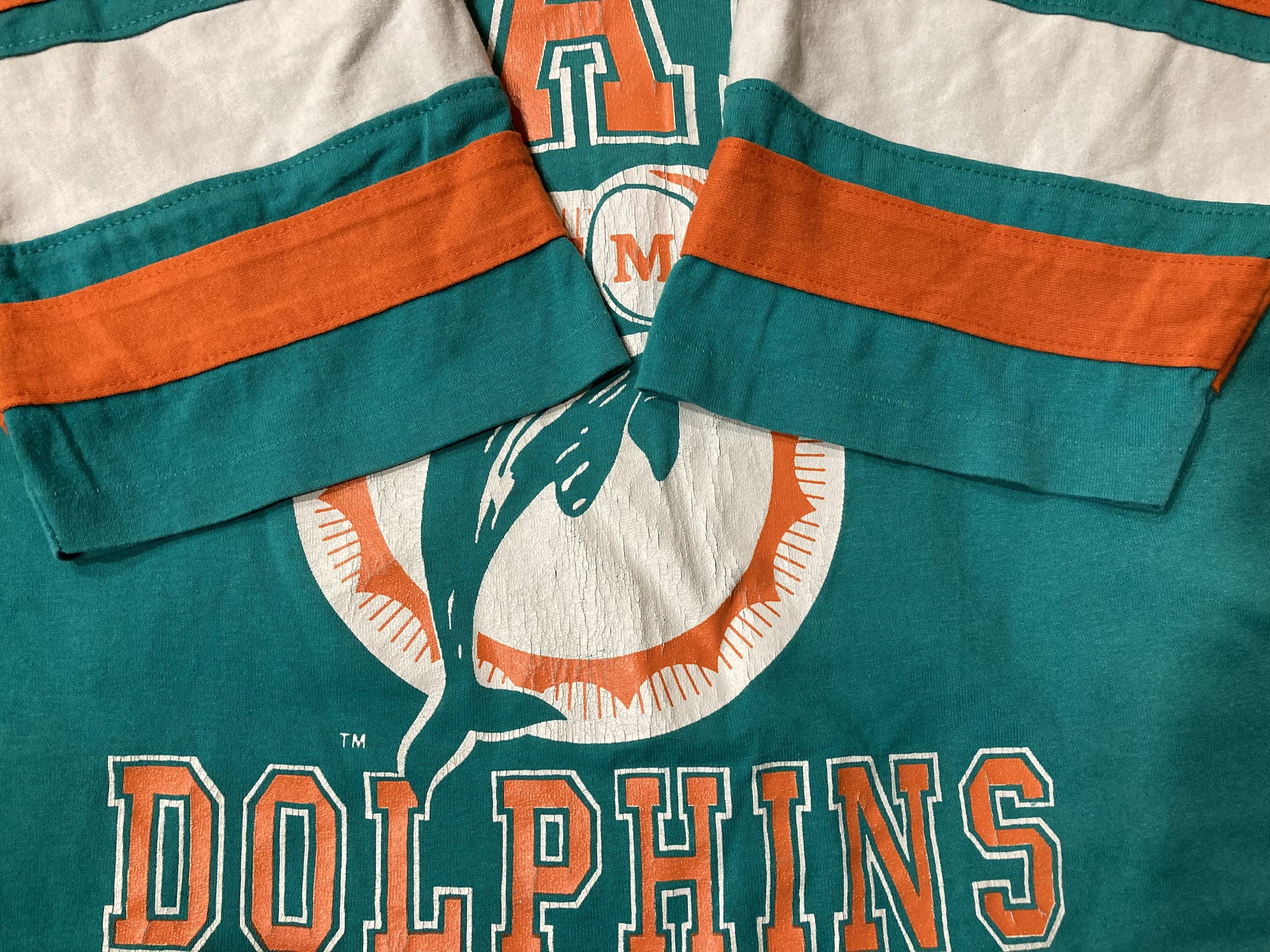 Logo 7 VTG 80s Logo7 Miami Dolphins Shirt 3/4 Sleeve Single Stitch Size US L / EU 52-54 / 3 - 5 Thumbnail