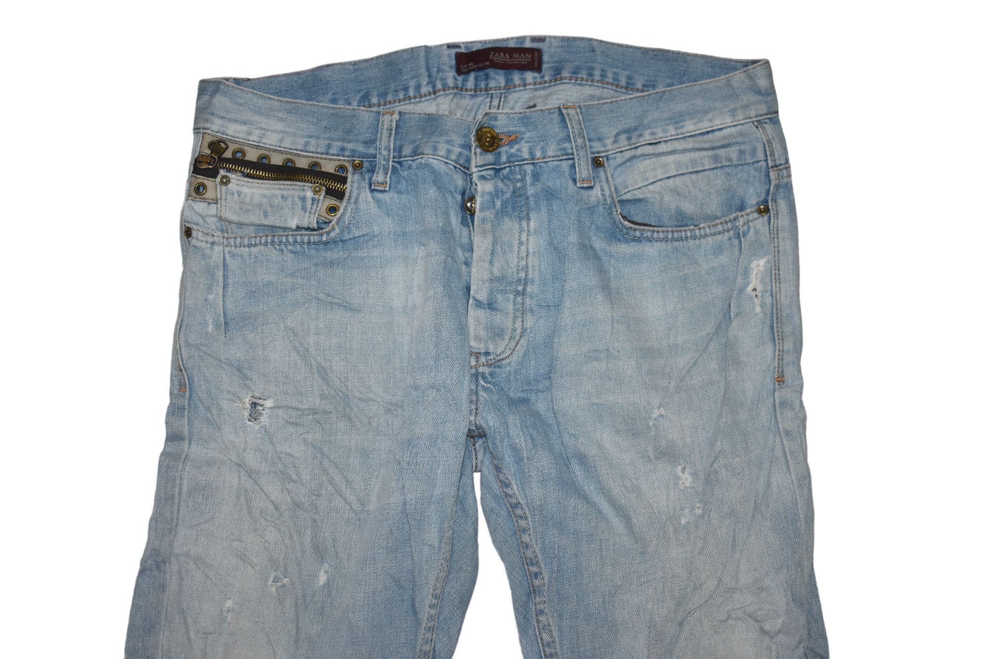 Zara Zara Premium Distressed Skinny Jeans - Size 34 Size US 34 / EU 50 - 2 Thumbnail