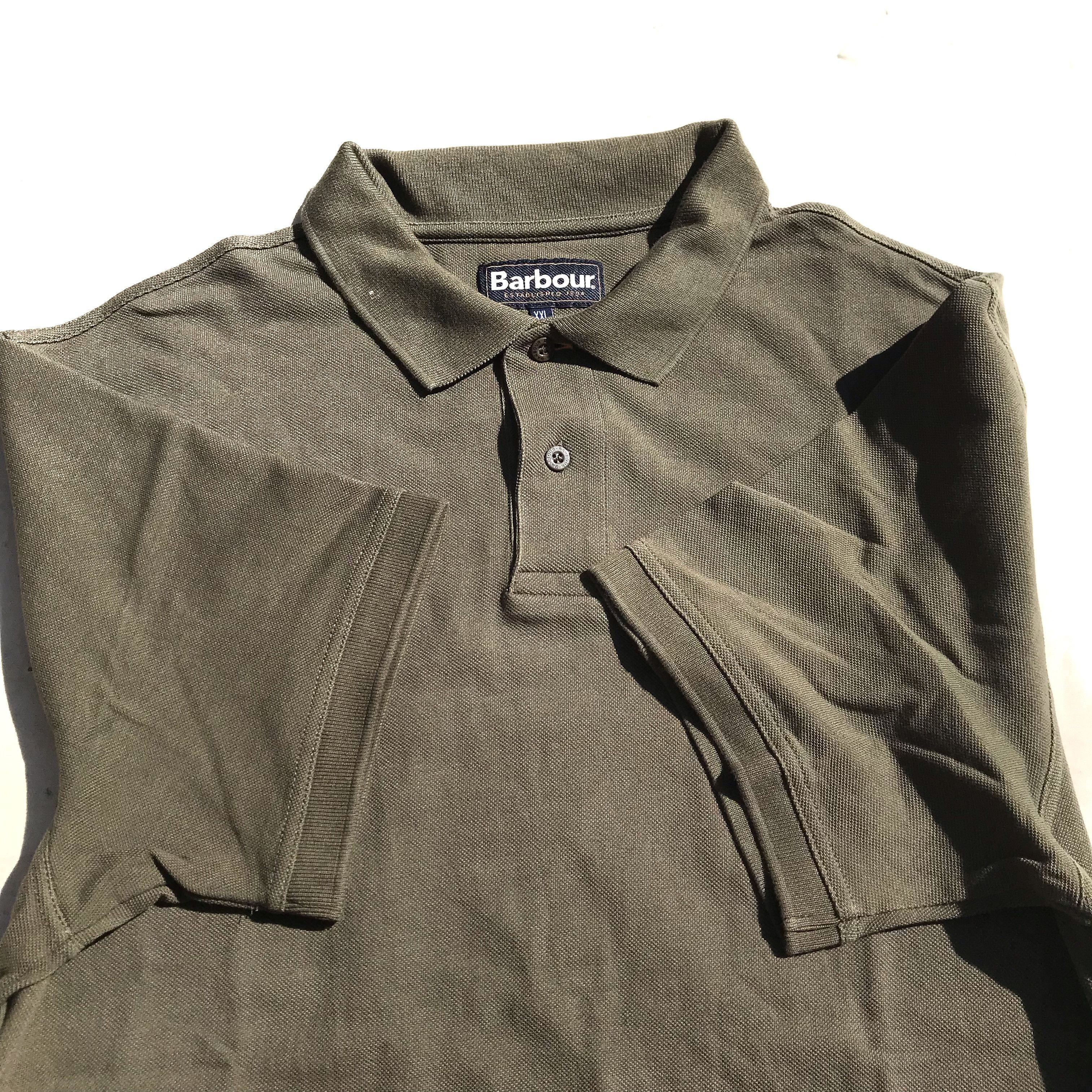 Barbour Barbour Green Olive Polo Shirt Made in Portugal Size US XXL / EU 58 / 5 - 3 Thumbnail