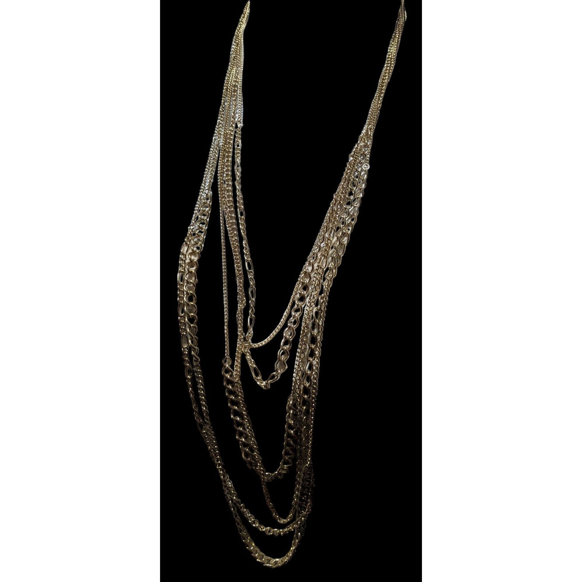 Other Y2K Glam Multilayer Gold Chain Necklace Size ONE SIZE - 4 Thumbnail