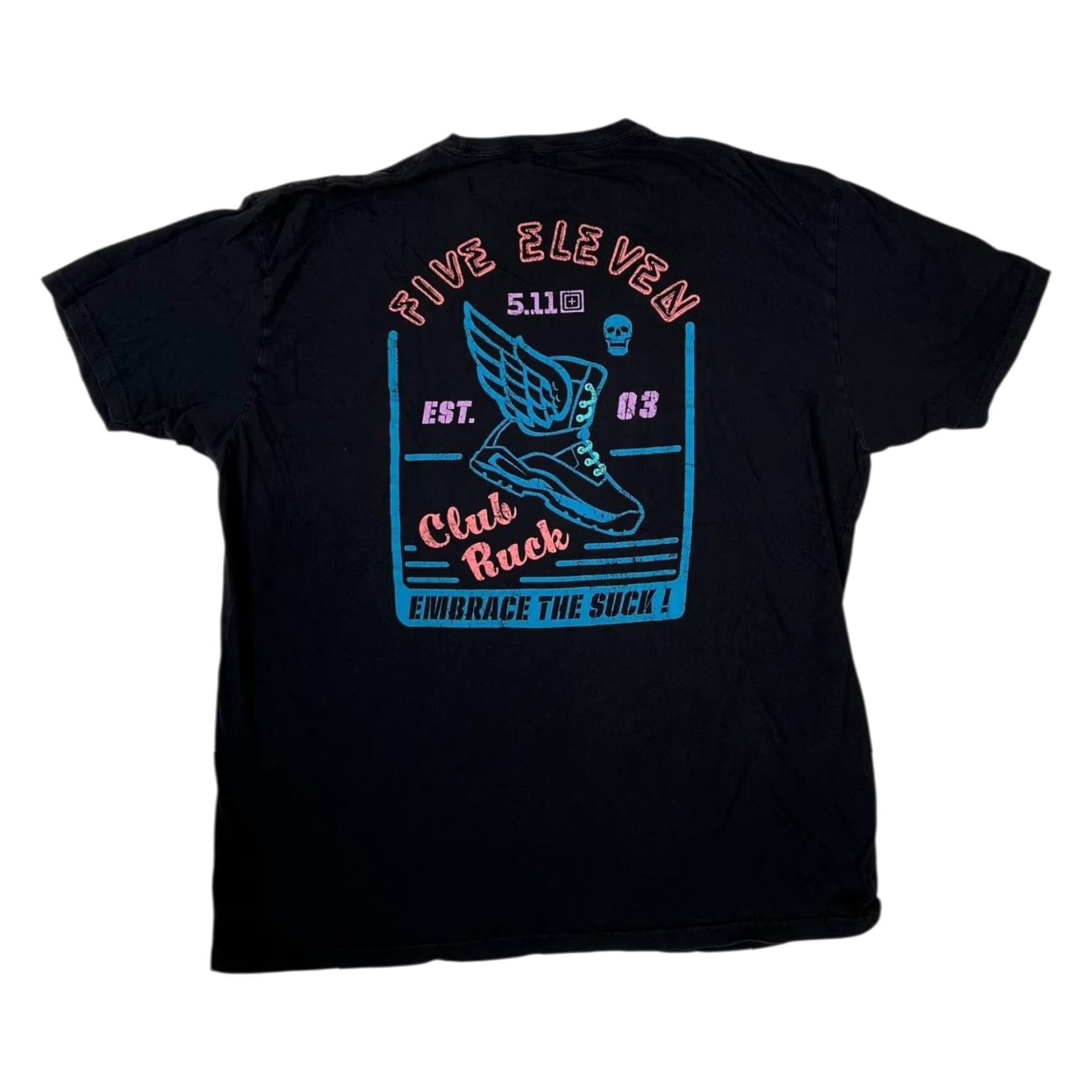 Vintage 5.11 Tactical T-Shirt Mens 2XL Black Club Ruck Embrace The Suck Skull Graphic Shirt Mens XS? Size US XXL / EU 58 / 5 - 2 Thumbnail