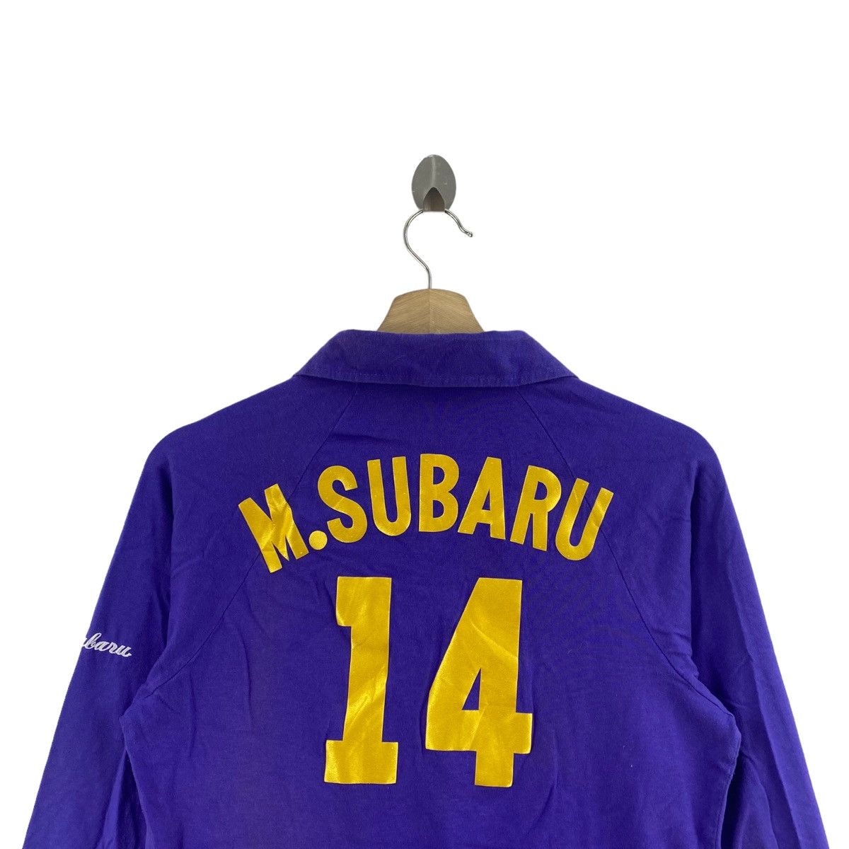 Asics Vintage ASICS M.SUBARU 14 Big Print Purple Long Sleeve Shirt Size US S / EU 44-46 / 1 - 2 Thumbnail