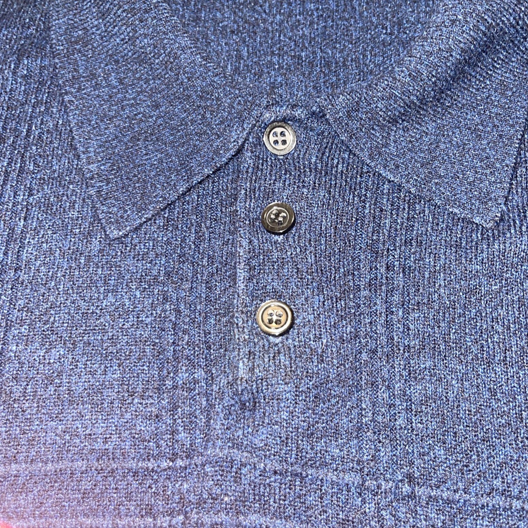 Dockers DOCKERS Sweater Men's 2XL Navy Blue Black Acrylic Pullover 3 Button Collar Knit Lightweight Stretch Mock Speckled Classic Dad Size US XXL / EU 58 / 5 - 7 Thumbnail