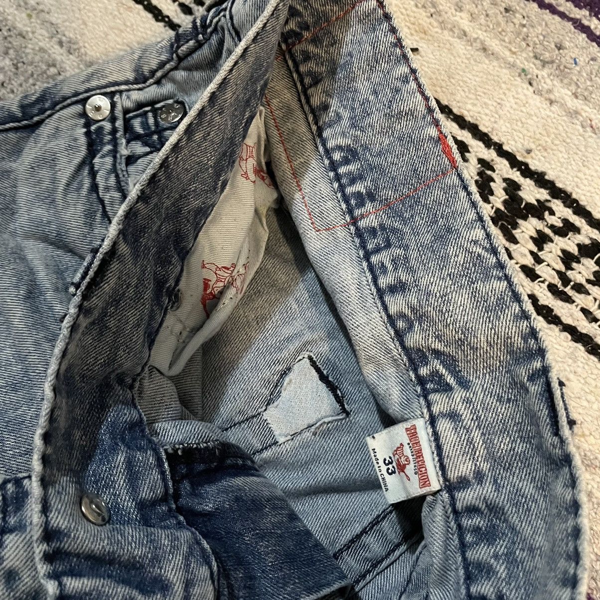 True Religion True Religion Skinny Stone Wash Blue Denim Jeans 35x31 Size US 35 - 9 Thumbnail