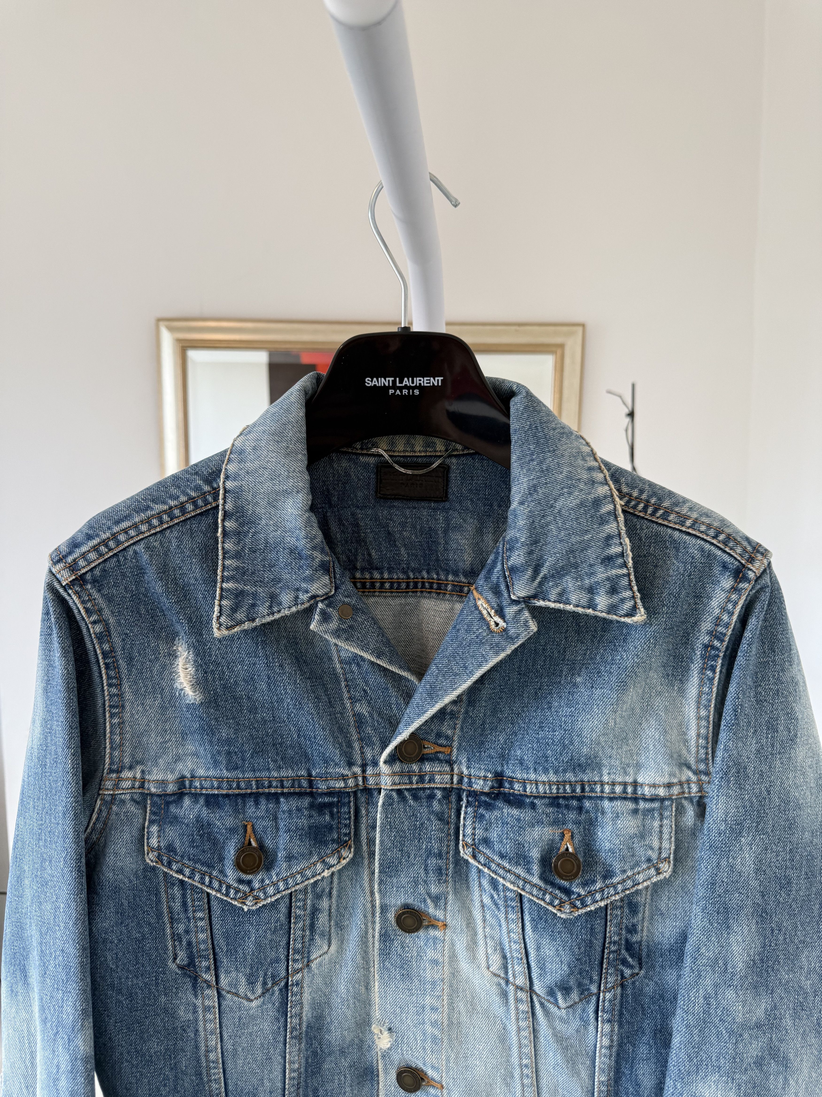 Hedi Slimane × Saint Laurent Paris SS16 Saint Laurent Sweet Dreams Denim Jacket Size US S / EU 44-46 / 1 - 9 Thumbnail