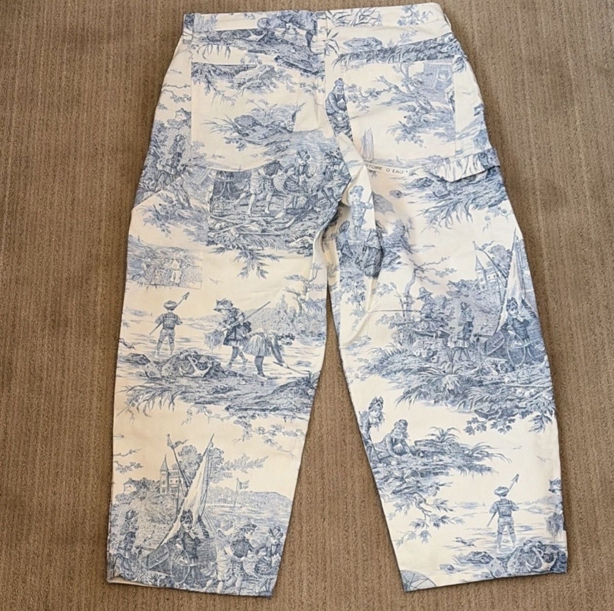 Other RARE PIECE - Not Too Ballsy Blue White Scenic Print Pants Size US 34 / EU 50 - 6 Thumbnail