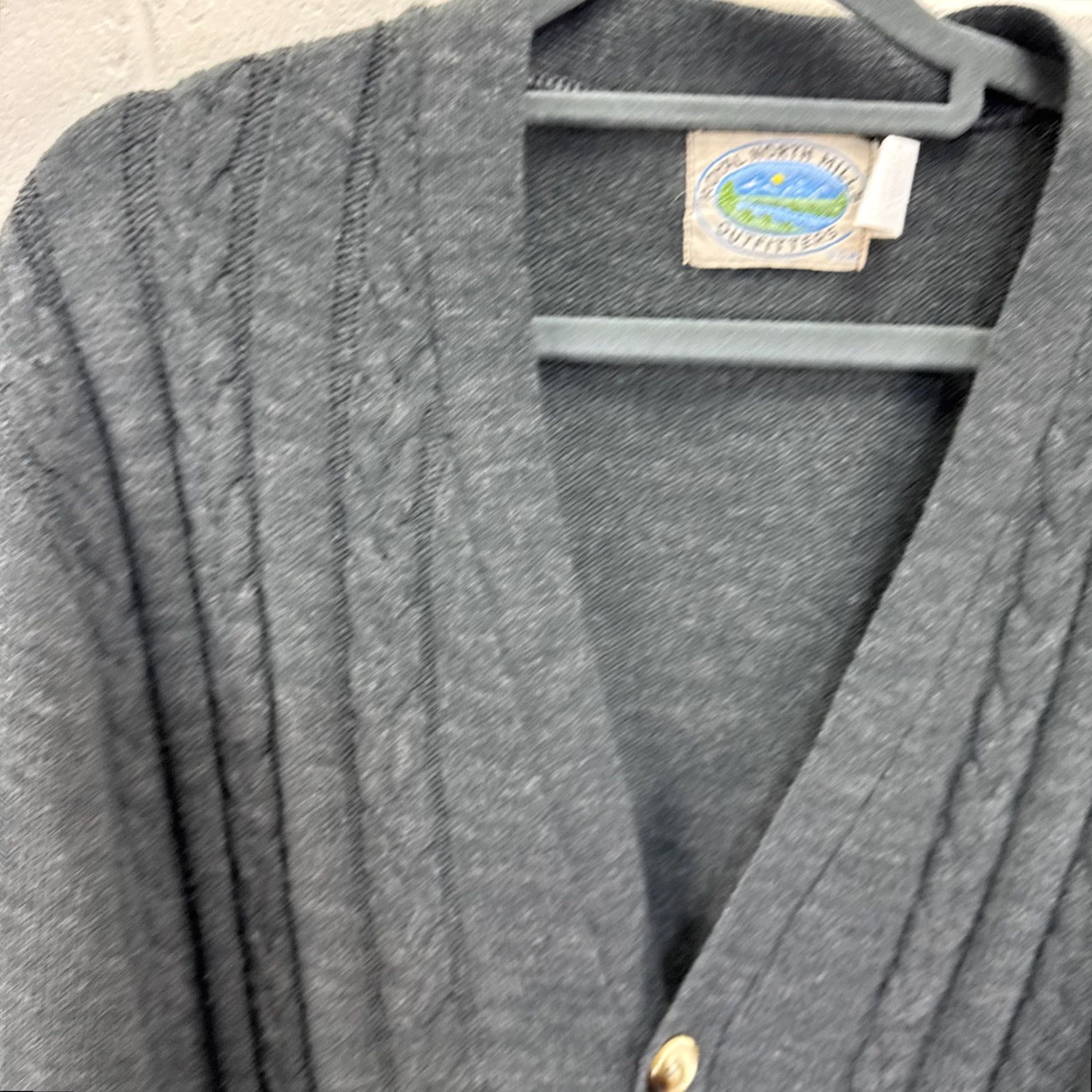 Vintage VINTAGE Royal North Mills Outfitters Sweater Cardigan XL Men Wool Gray Cable-Knit V-Neck Button Slim Fall Winter Size US XL / EU 56 / 4 - 4 Thumbnail