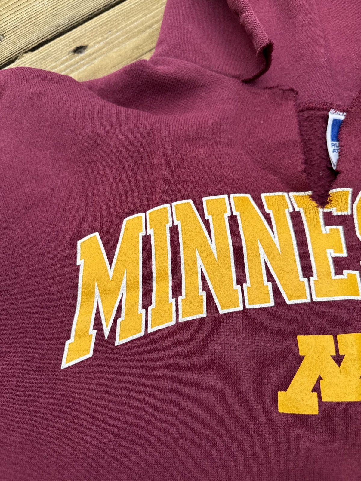Russell Athletic Vintage 90s Russell Athletic Minnesota Gophers Hoodie XL Size US XL / EU 56 / 4 - 5 Thumbnail