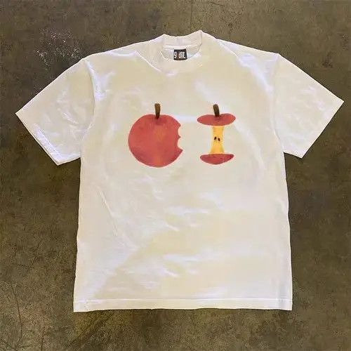 VIBE Street Apple Core Print Short Sleeve T-Shirt White Size US XXL / EU 58 / 5 - 8 Thumbnail
