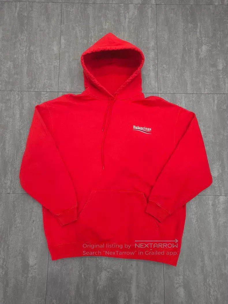 Balenciaga Balenciaga Cola Wave Pattern Hooded Long Sleeve Sweatshirt Size US L / EU 52-54 / 3 - 1 Thumbnail