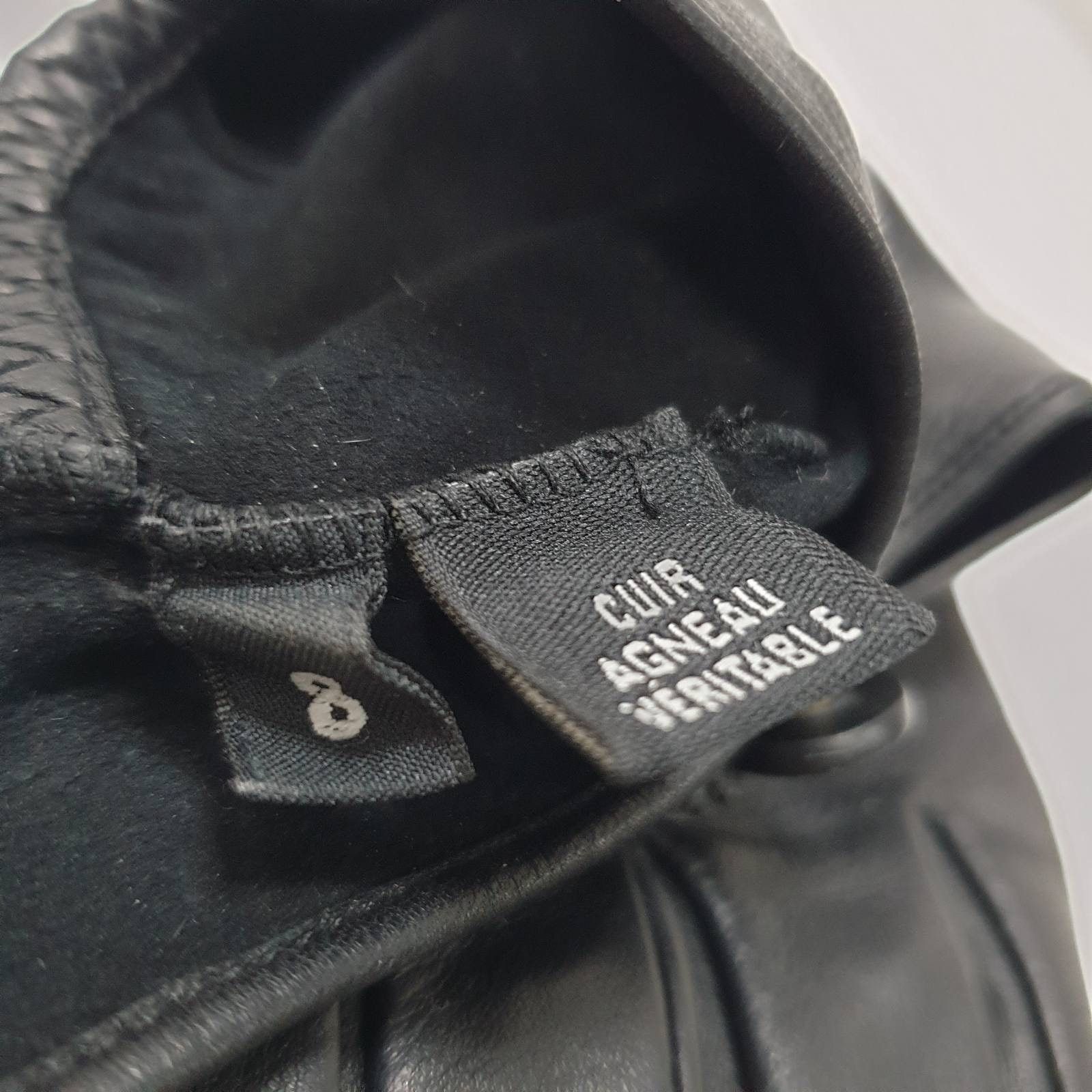 Chanel Chanel Black Leather Mittens - Size 8 Size ONE SIZE - 5 Thumbnail