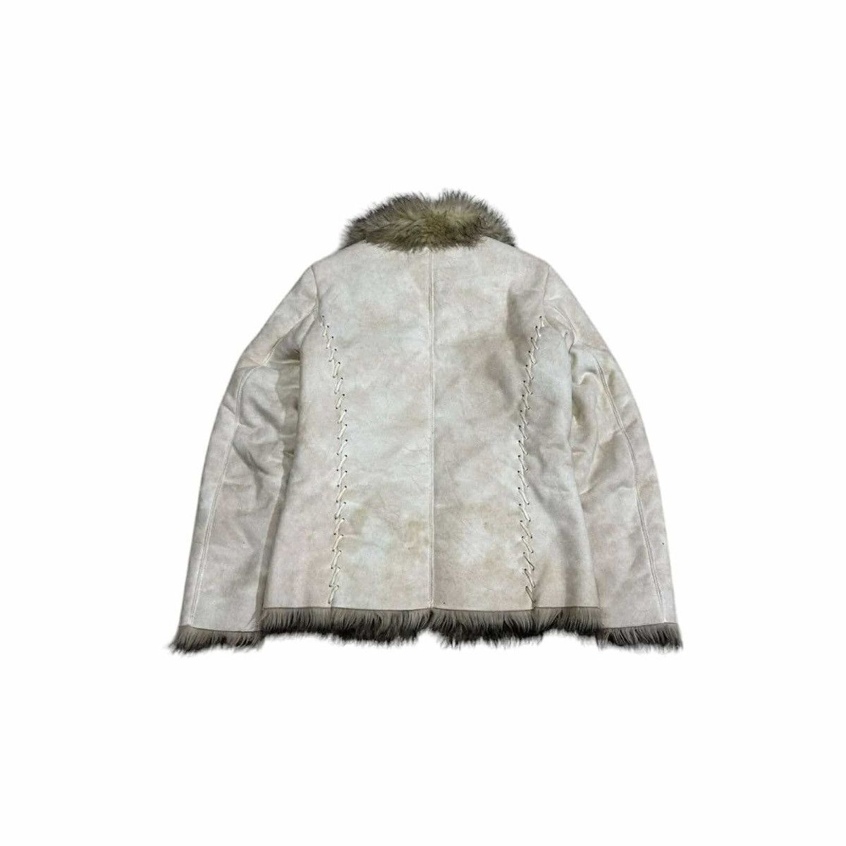 14th Addiction × KMRii × Yasuyuki Ishii 🔥Sick Y2K Schlussel Suede Leather Jacket Fur Laces Up Punk Size US M / EU 48-50 / 2 - 11 Thumbnail