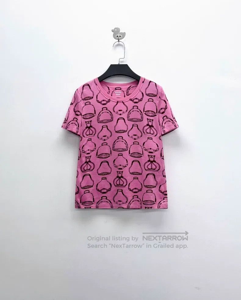 Hermes Hermes SS23 Pink Vase印花 Short Sleeve Size XXS / US 00 / IT 34 - 1 Thumbnail