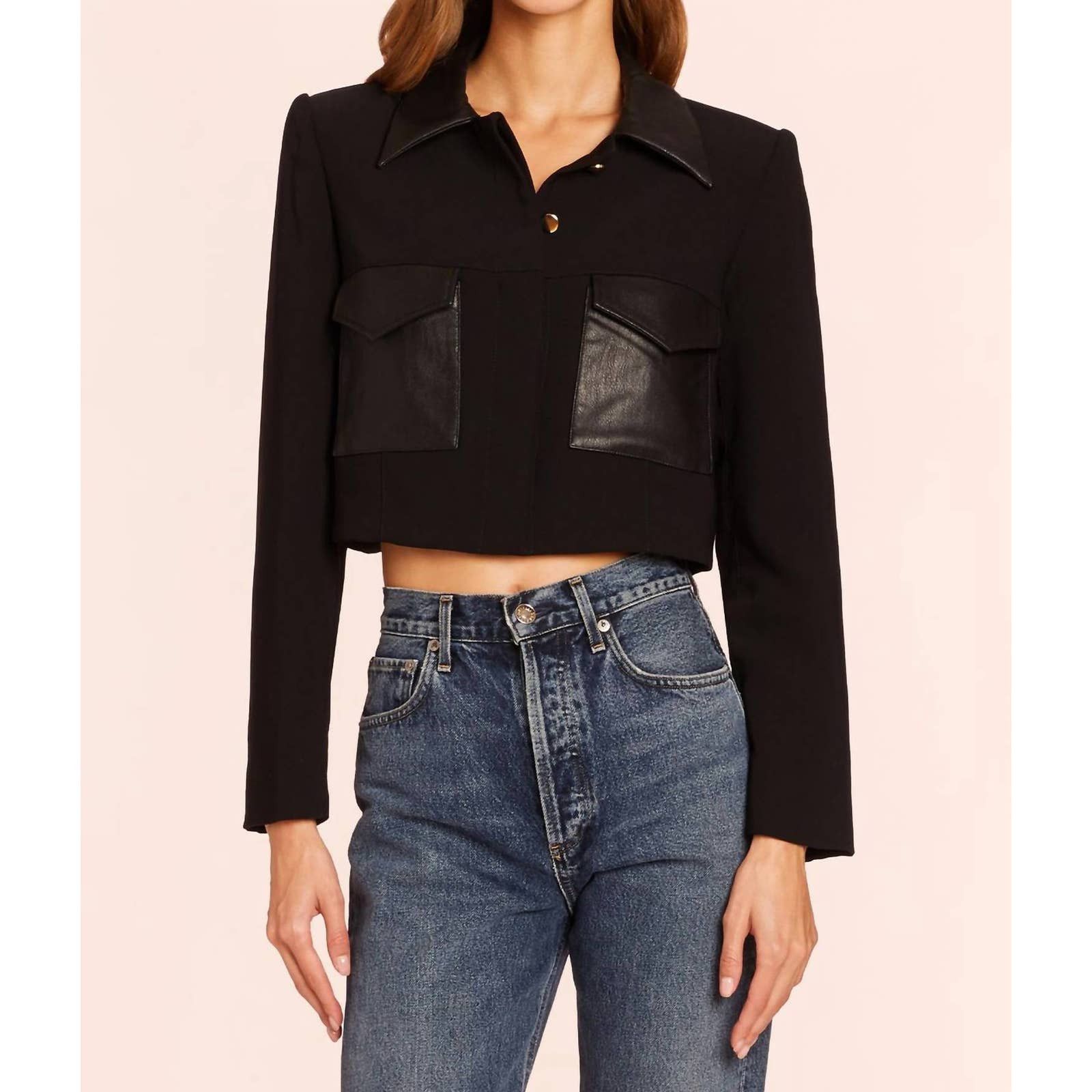 Amanda Uprichard LANSING COAT IN PATENT LEATHER