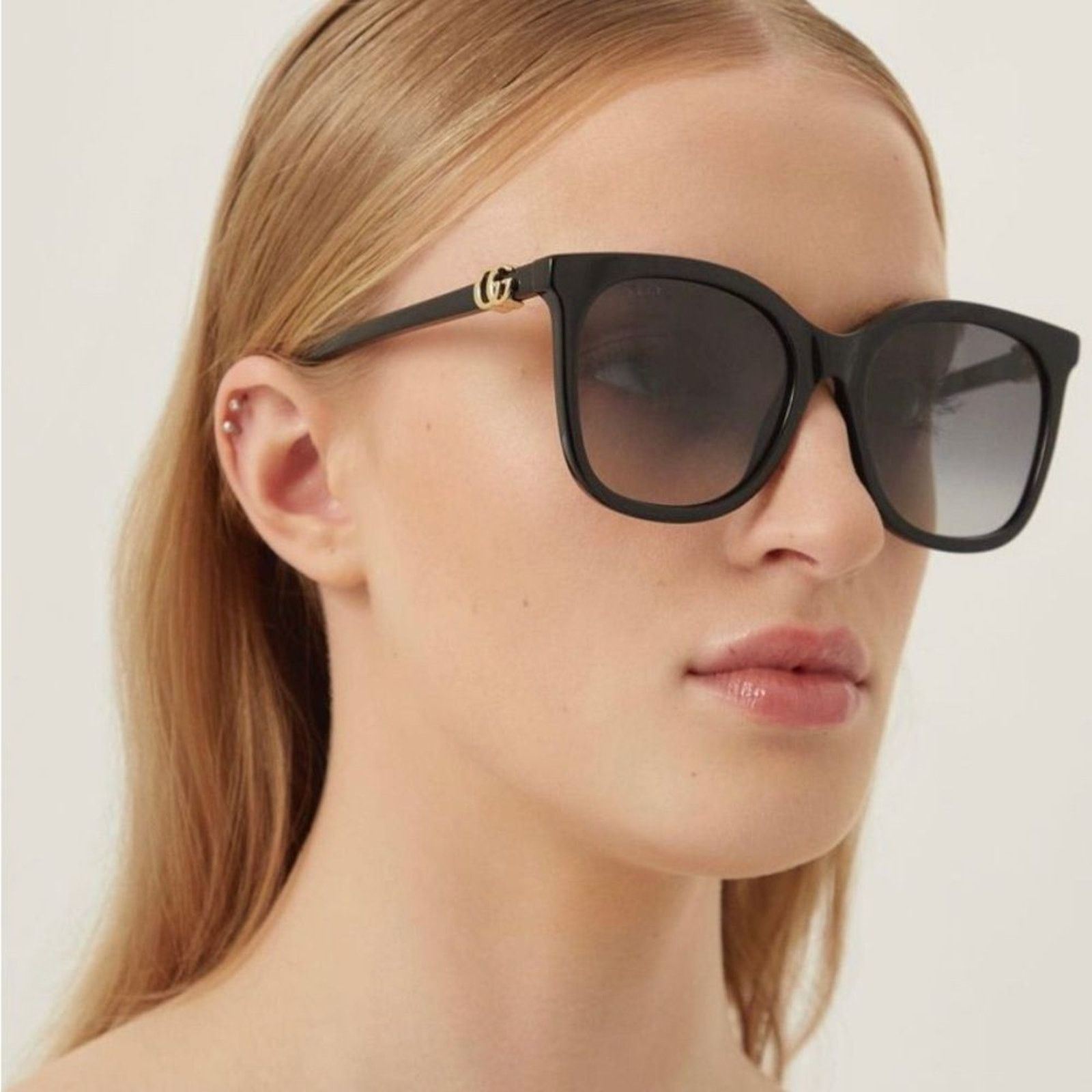Gucci BRAND NEW GUCCI GG1071S 001 Black/Grey Women Sunglasses Size ONE SIZE - 11 Thumbnail