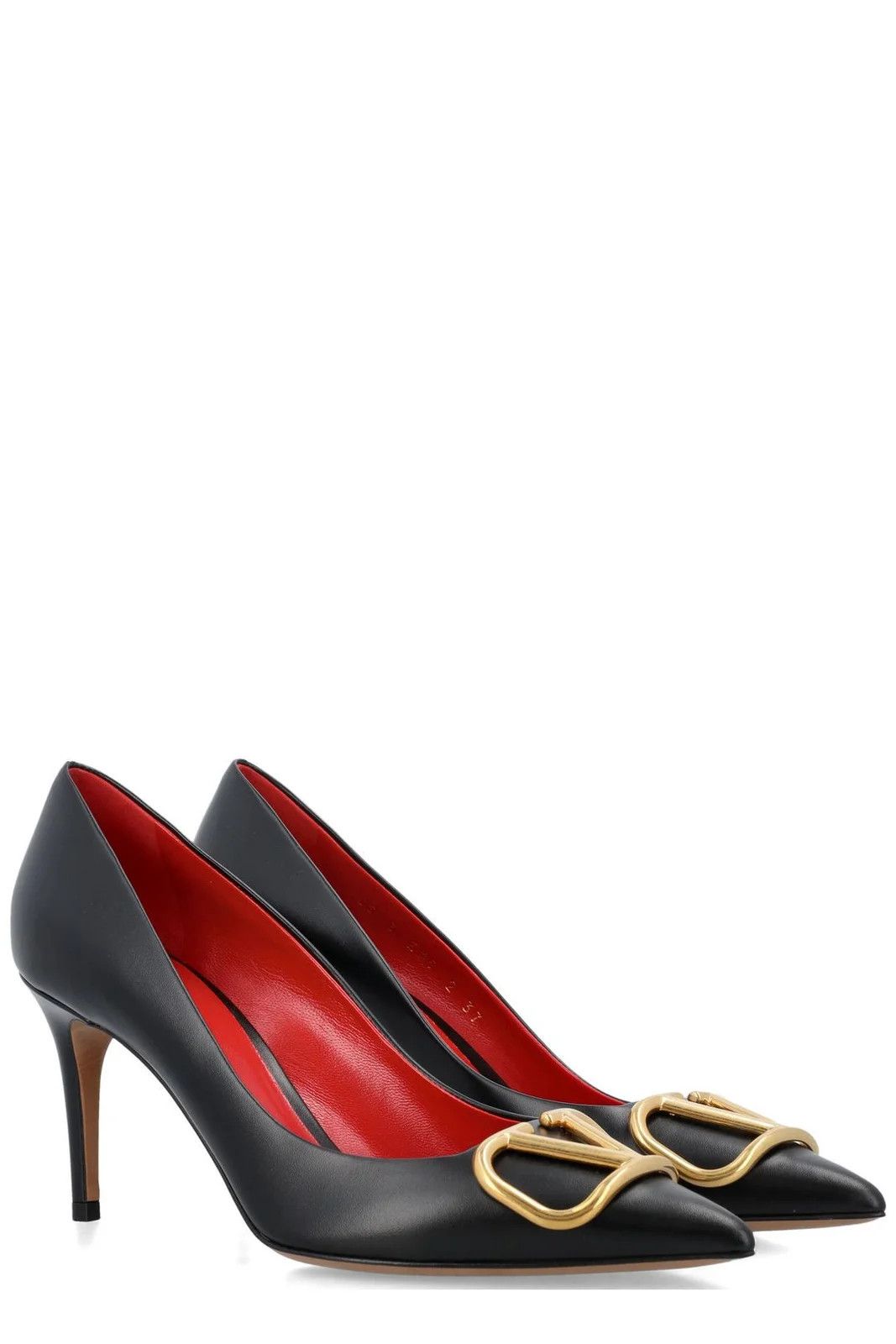 Valentino o1s22i1n0924 Vlogo Signature Leather Decollet Pumps Size US 8 / IT 38 - 3 Thumbnail