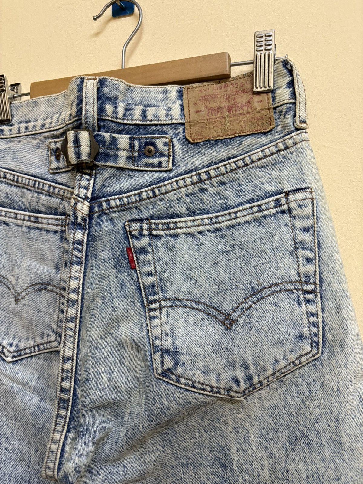 Levi's Vintage 90s Levis 701 XX Big E Back Buckle Selvedge Jeans Size US 30 / EU 46 - 6 Thumbnail