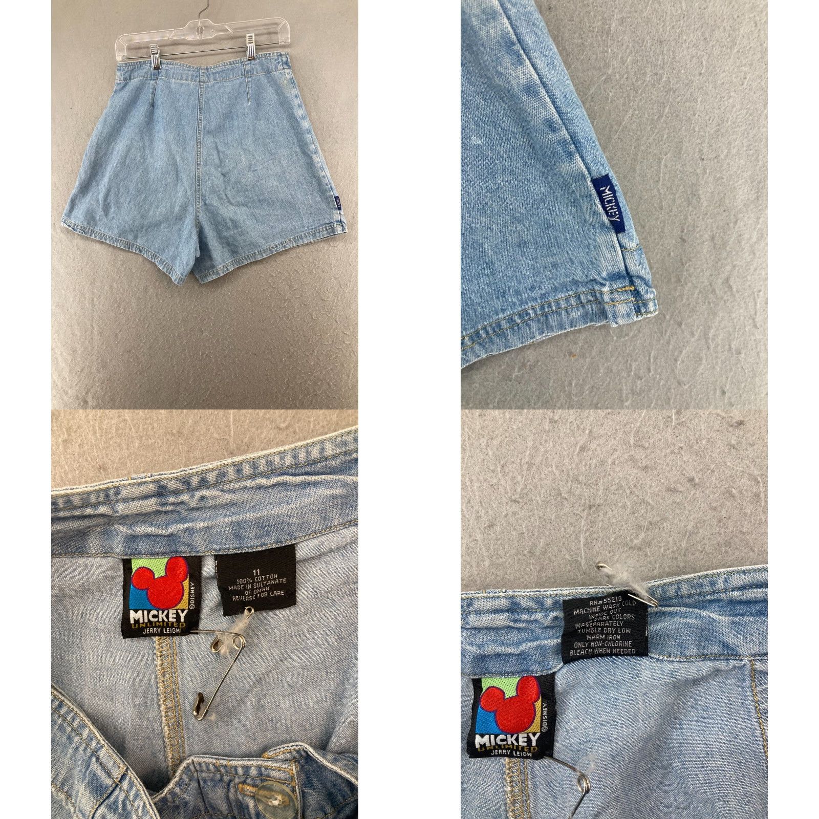 Mickey Unlimited Mickey Unlimited Women's Skort 11 Blue Denim Embroidered Casual 90s Cartoon Size 32" / US 10 / IT 46 - 8 Thumbnail
