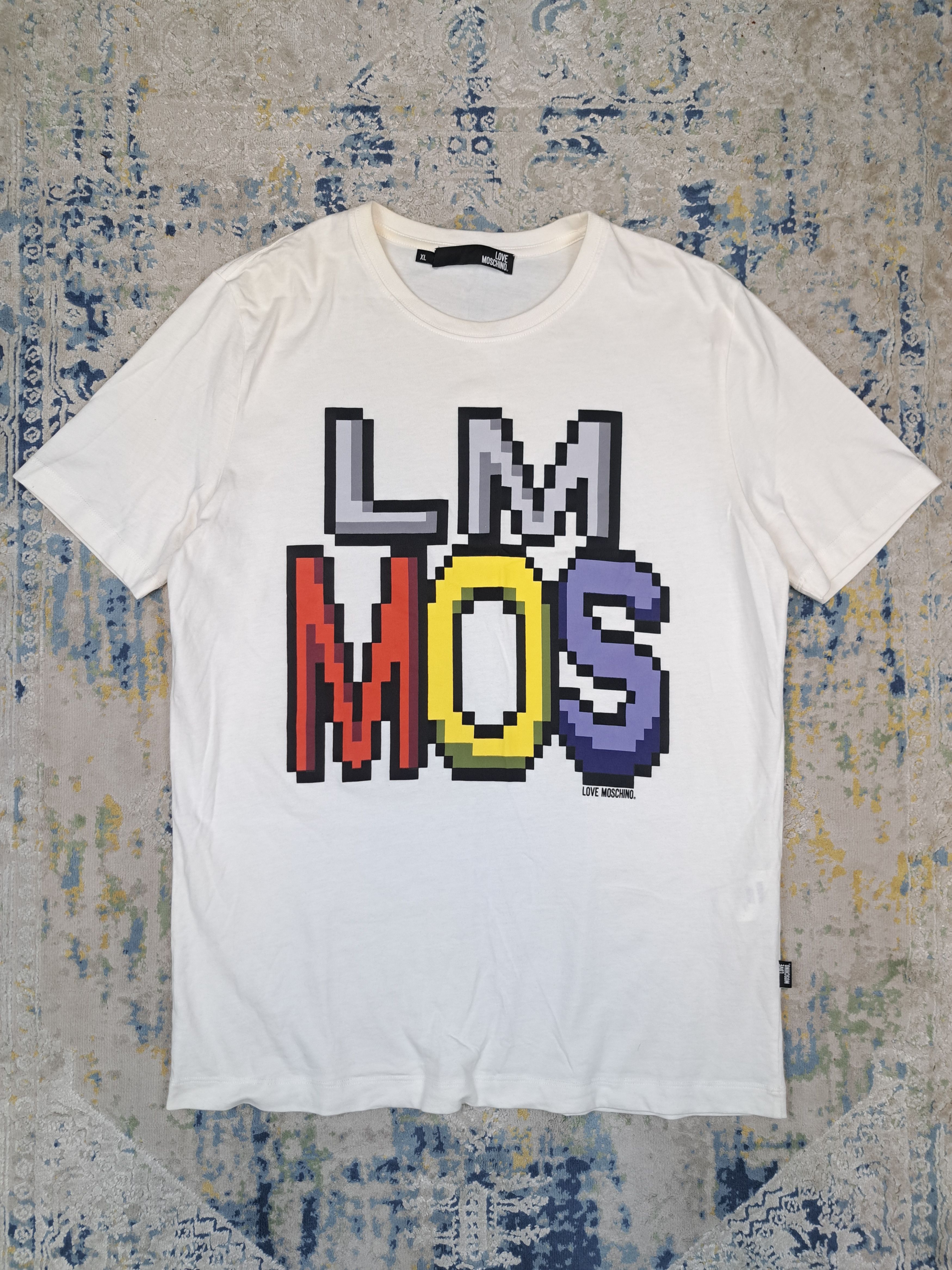 Moschino Love Moschino Big Logo Print Tee Luxury Designer Size US XL / EU 56 / 4 - 1 Thumbnail