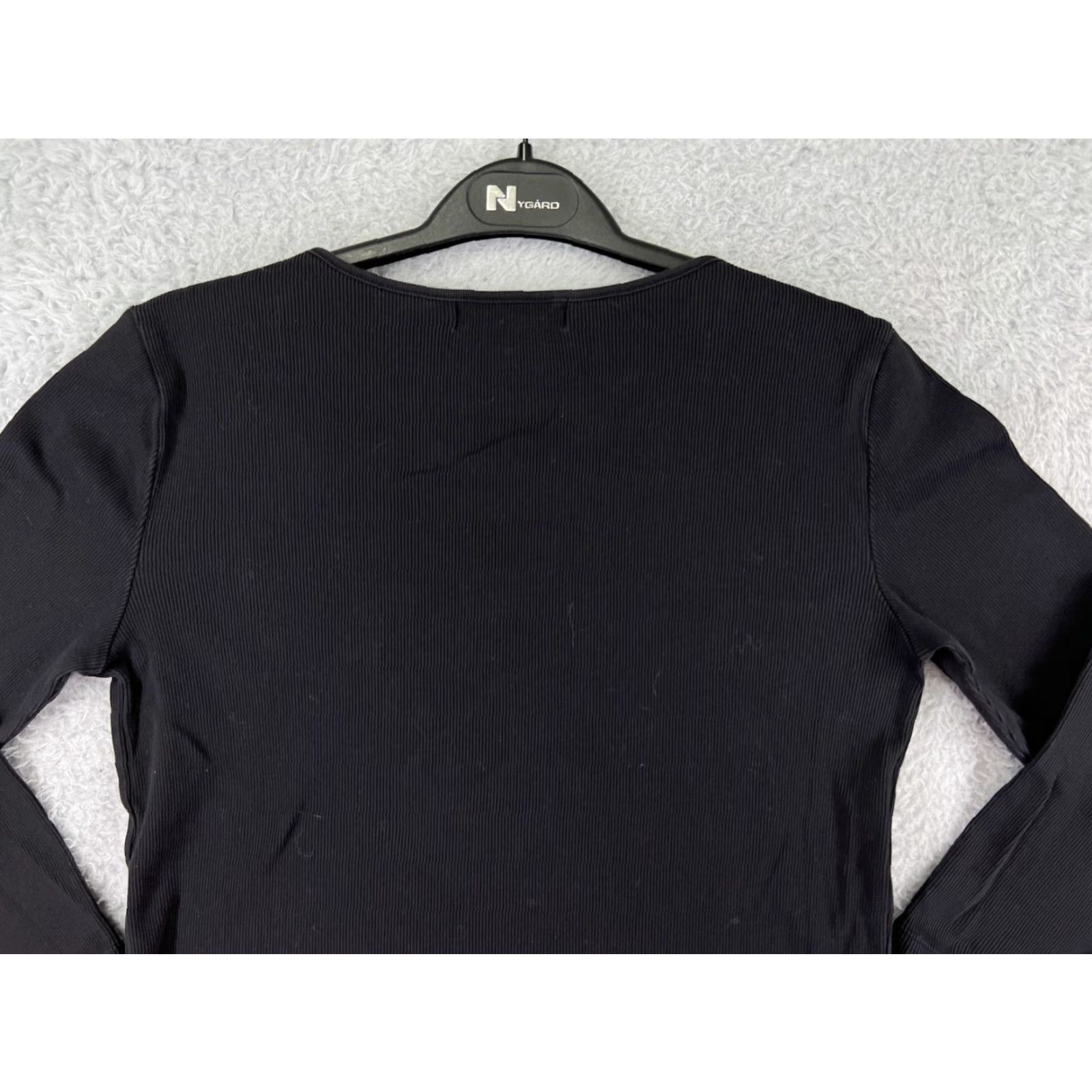 Ralph Lauren Lauren Ralph Lauren Shirt Juniors Medium Black Cotton Short Sleeve V-Neck Size M / US 6-8 / IT 42-44 - 6 Thumbnail