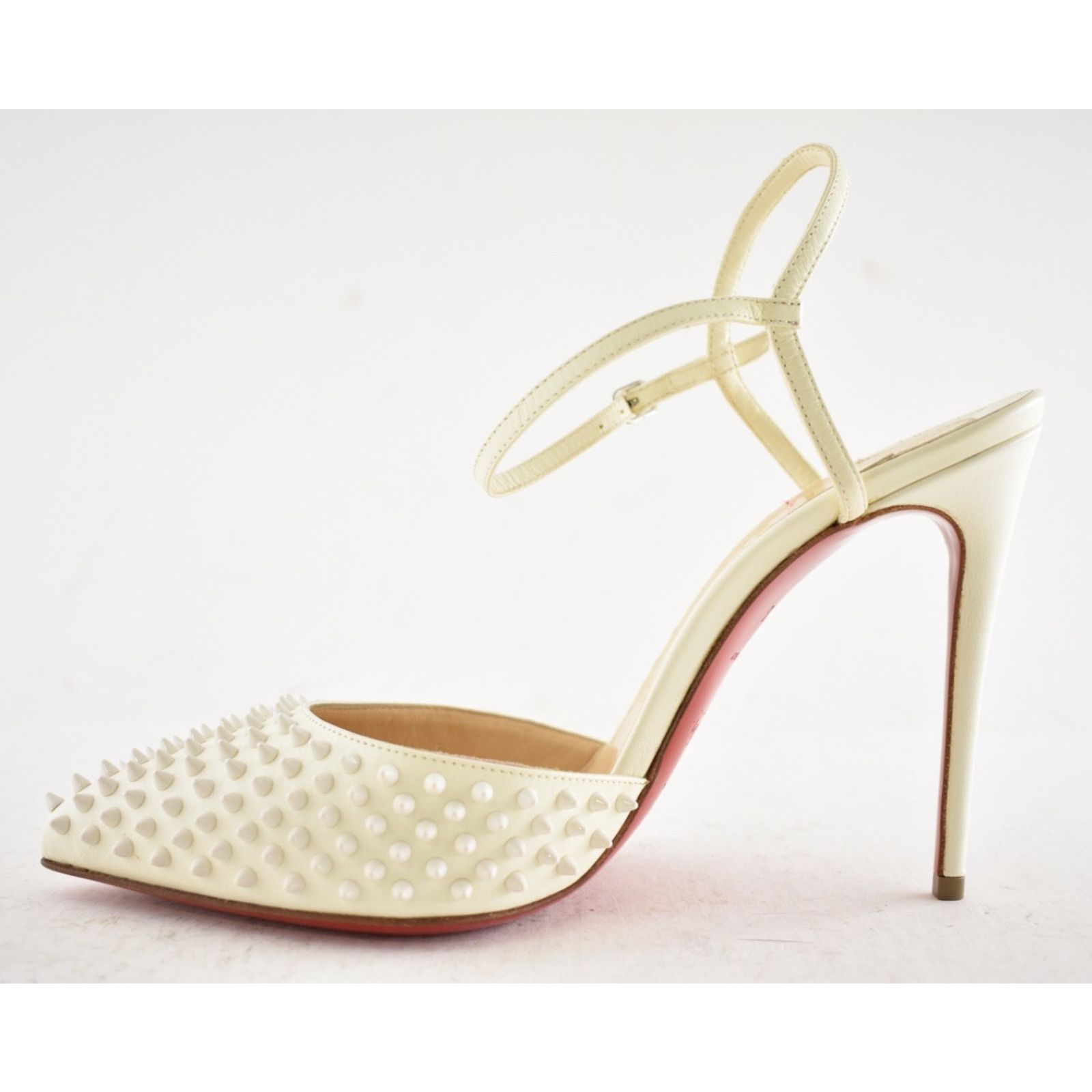 Christian Louboutin Christian Louboutin Baila Spike 100 Neige White Slingback Size US 6.5 / IT 36.5 - 8 Thumbnail