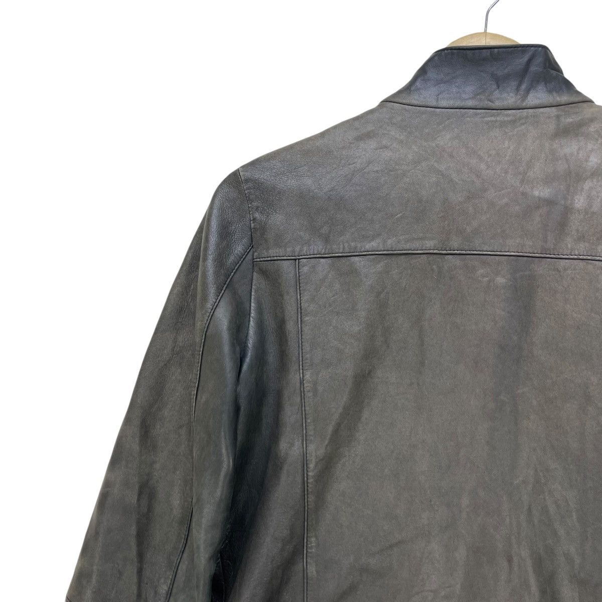 SHIPS Faded Planet Co Ltd Poricalpof Lamb Leather Biker Jacket Size S / US 4 / IT 40 - 8 Thumbnail