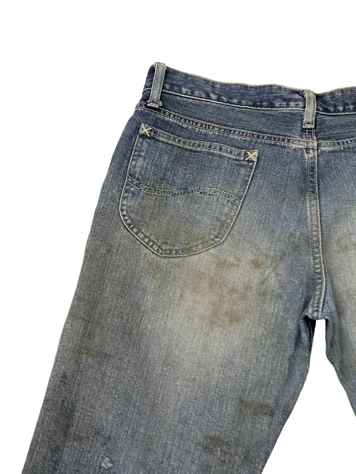 Lee Flare Jeans Lee Japan Dirty Distress Boot Cut 7🟦8 Size US 33 - 20 Thumbnail