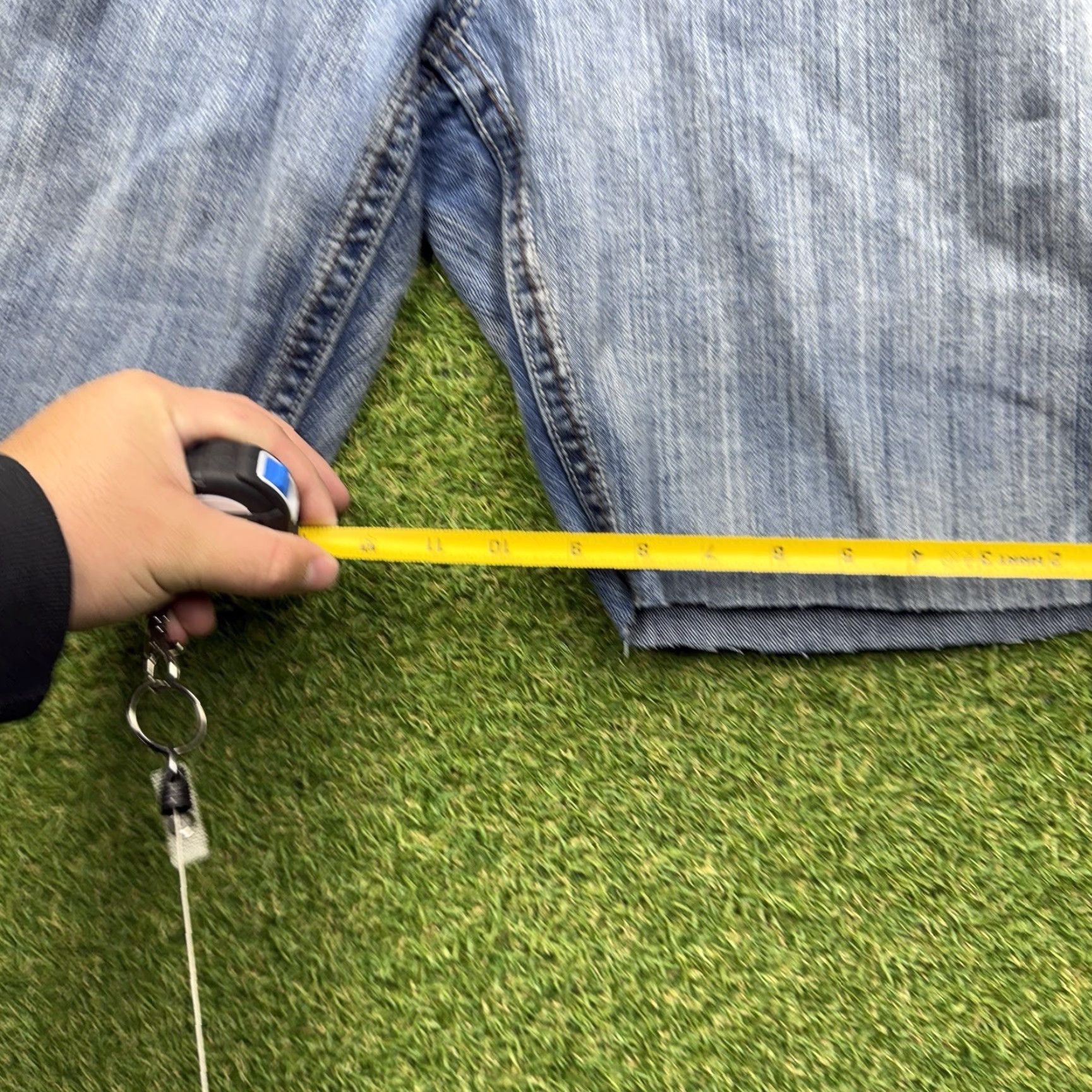 Vintage VINTAGE Helix Denim Shorts Mens 34 Relaxed Fit 90s Grunge Y2K Skater Blue 5-Pocket Stretch Inseam 10in 34x10 Mens Size US 34 / EU 50 - 3 Thumbnail