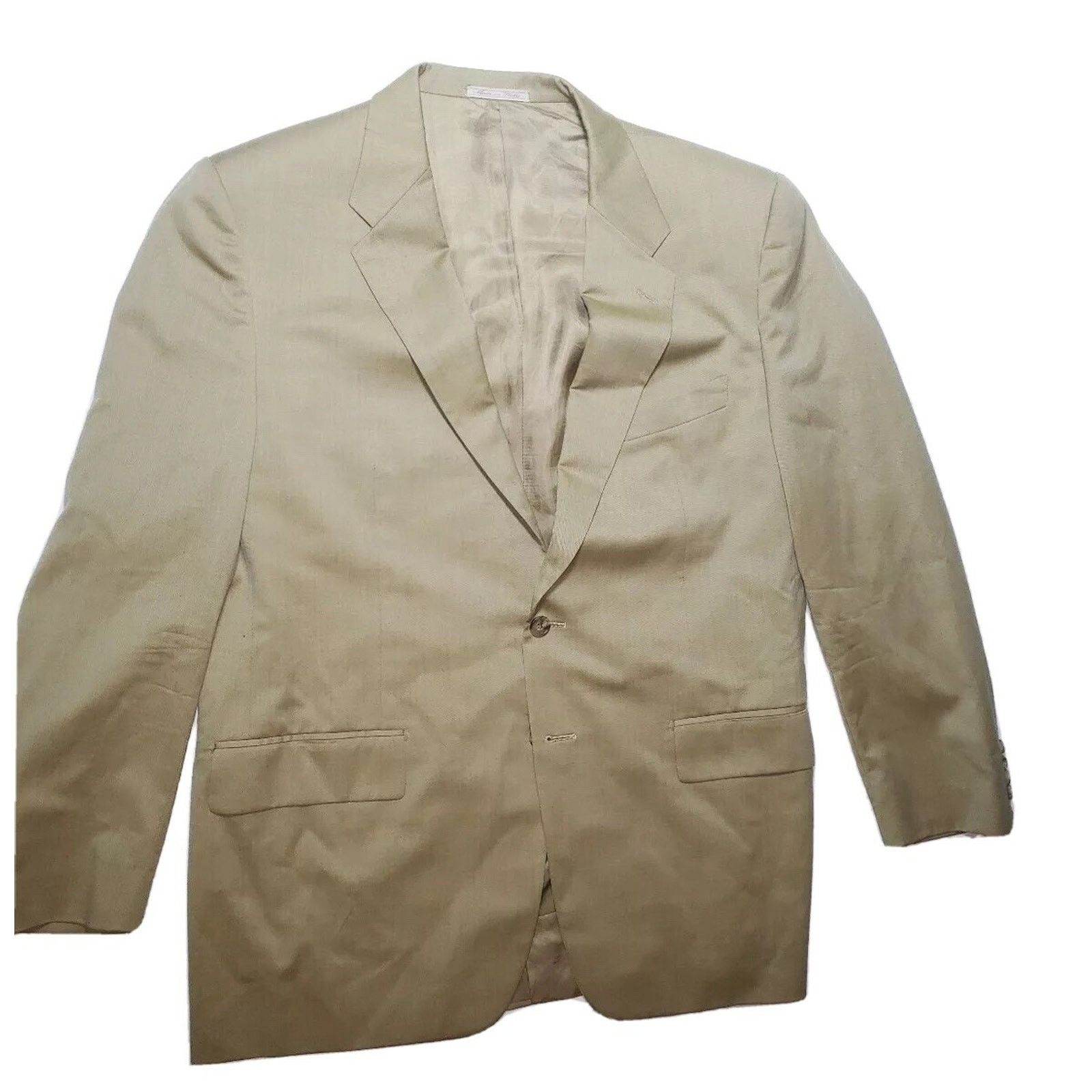 Corneliani Corneliani Blazer Suit Jacket Men Size 54R Tan Brown Wool Size 54R - 1 Thumbnail