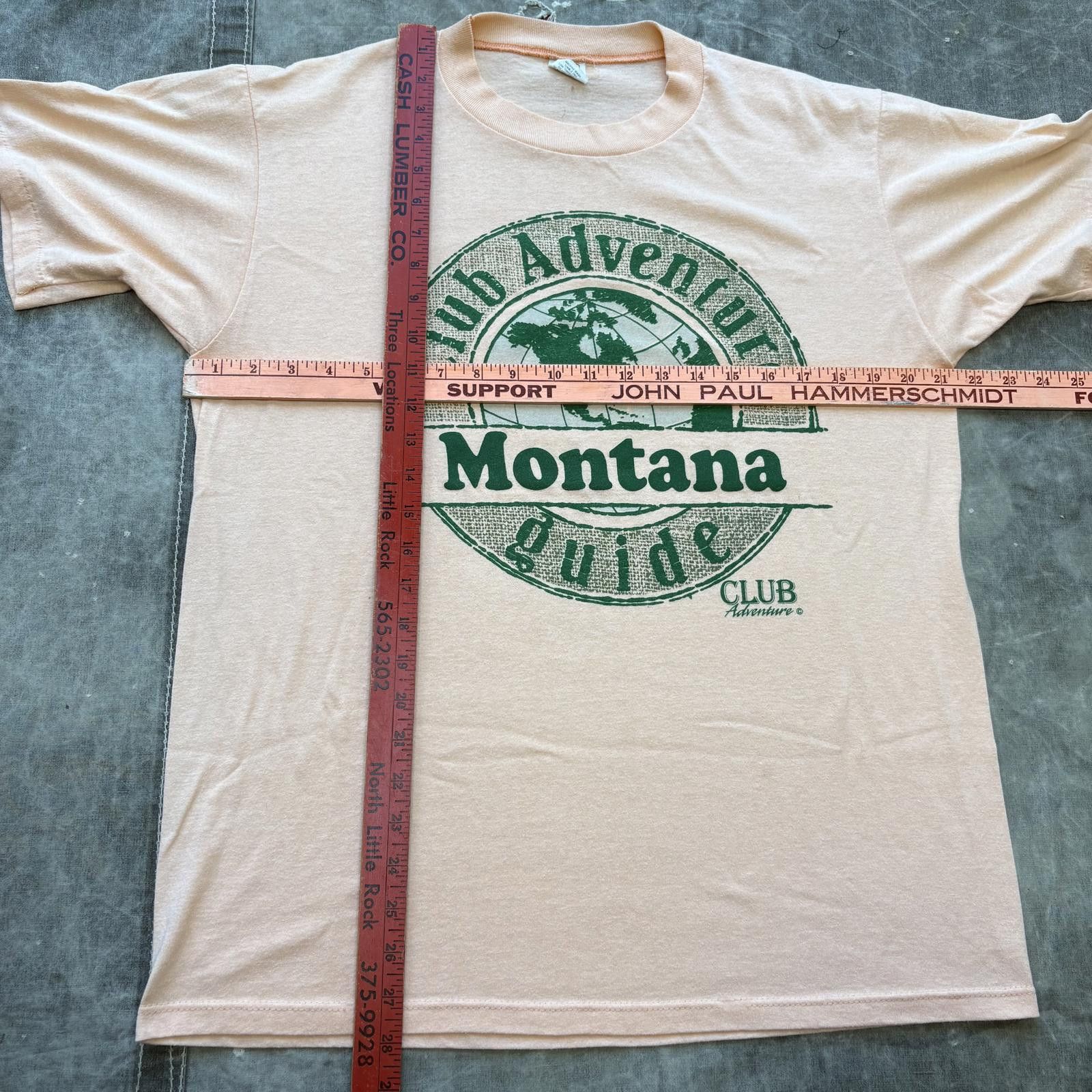 Velva Sheen Vintage 80s Adventure Guide Montana Earth Nature Peach Shirt Size US XL / EU 56 / 4 - 4 Thumbnail