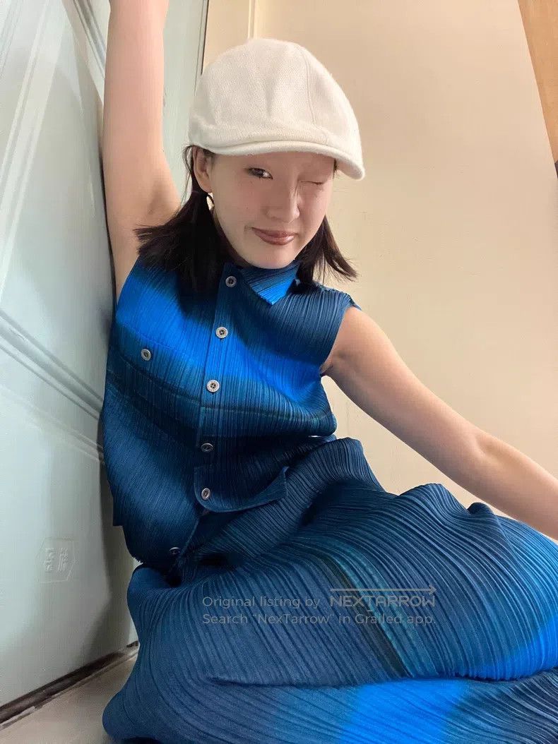 Issey Miyake Issey Miyake Denim Blue Vest Size L / US 10 / IT 46 - 3 Thumbnail