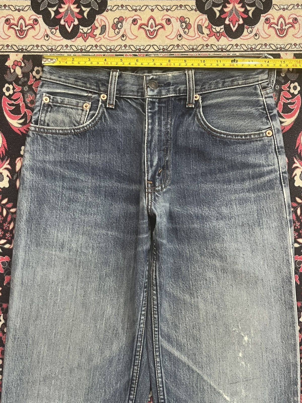 Levi's Y2K Levi’s 506 Blue Faded Washed Frayed Leg Straight Jeans Size US 29 - 15 Thumbnail