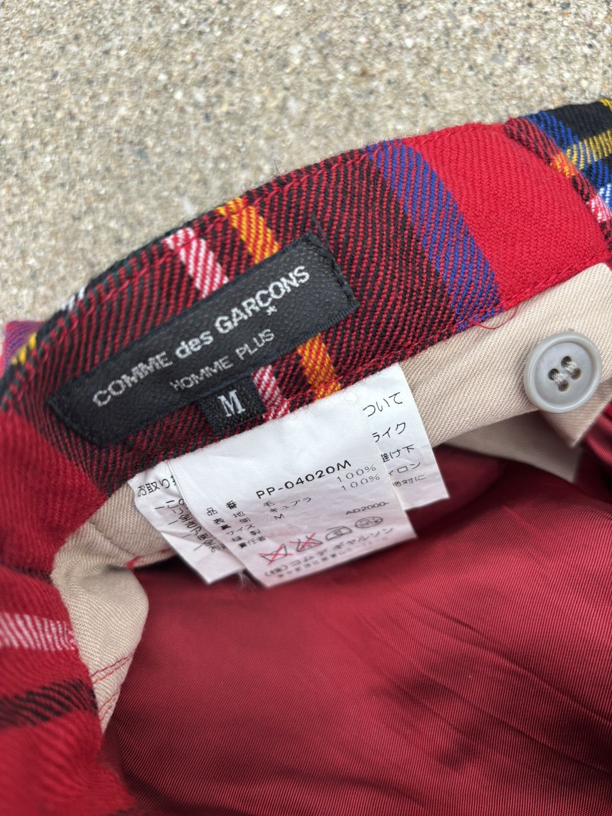 Comme des Garcons Homme Plus AD2000 Tartan Plaid Pants Size US 30 / EU 46 - 9 Thumbnail