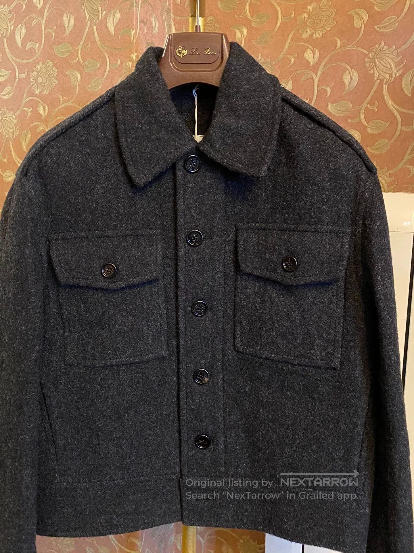 Burberry Black Short Wool Jacket with Button Front and Pockets. Size US M / EU 48-50 / 2 - 2 Thumbnail