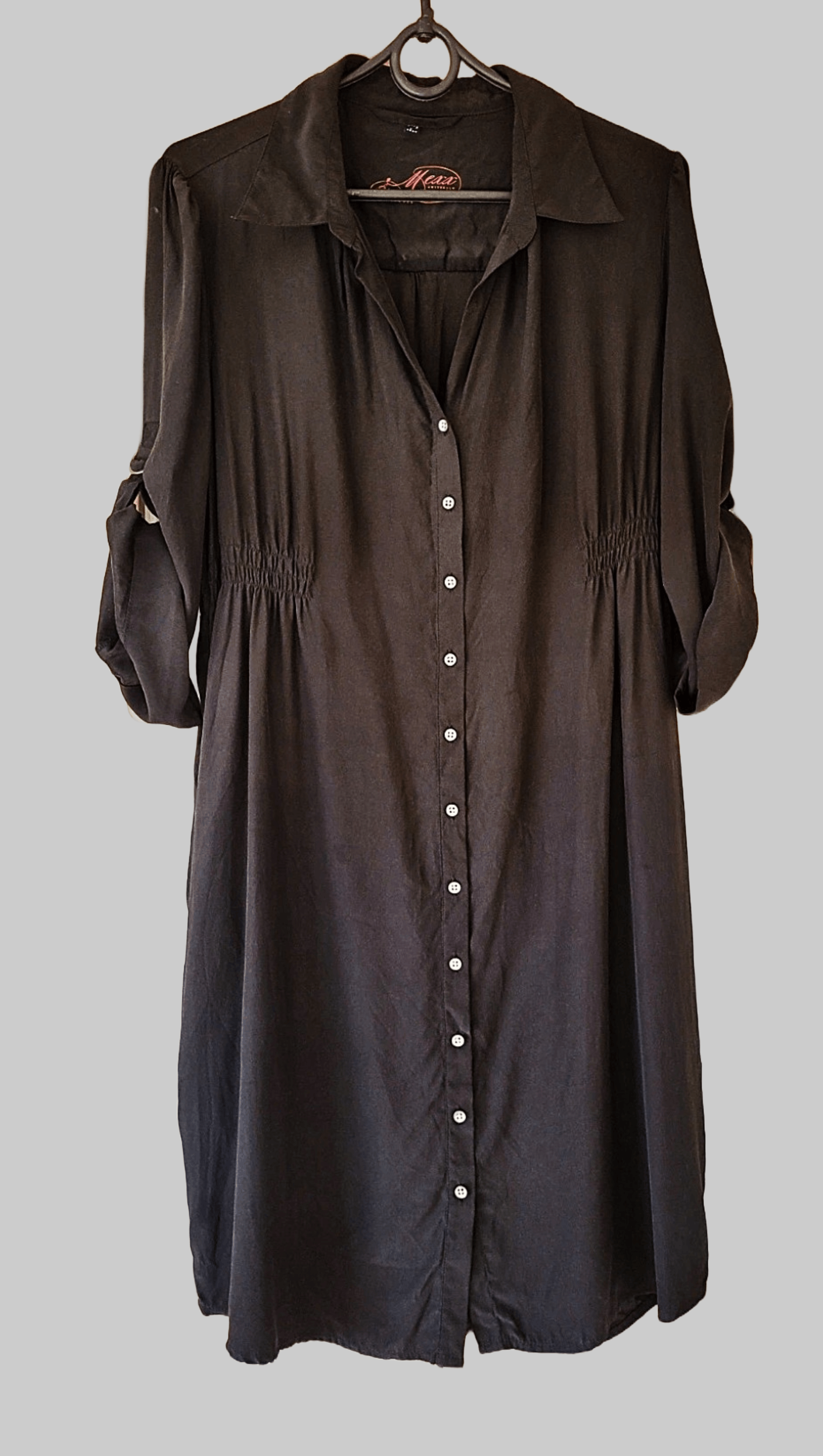 Mexx Vintage Mexx 100 % Silk Mini Shirt Dress Button Up size M-L Size L / US 10 / IT 46 - 9 Thumbnail